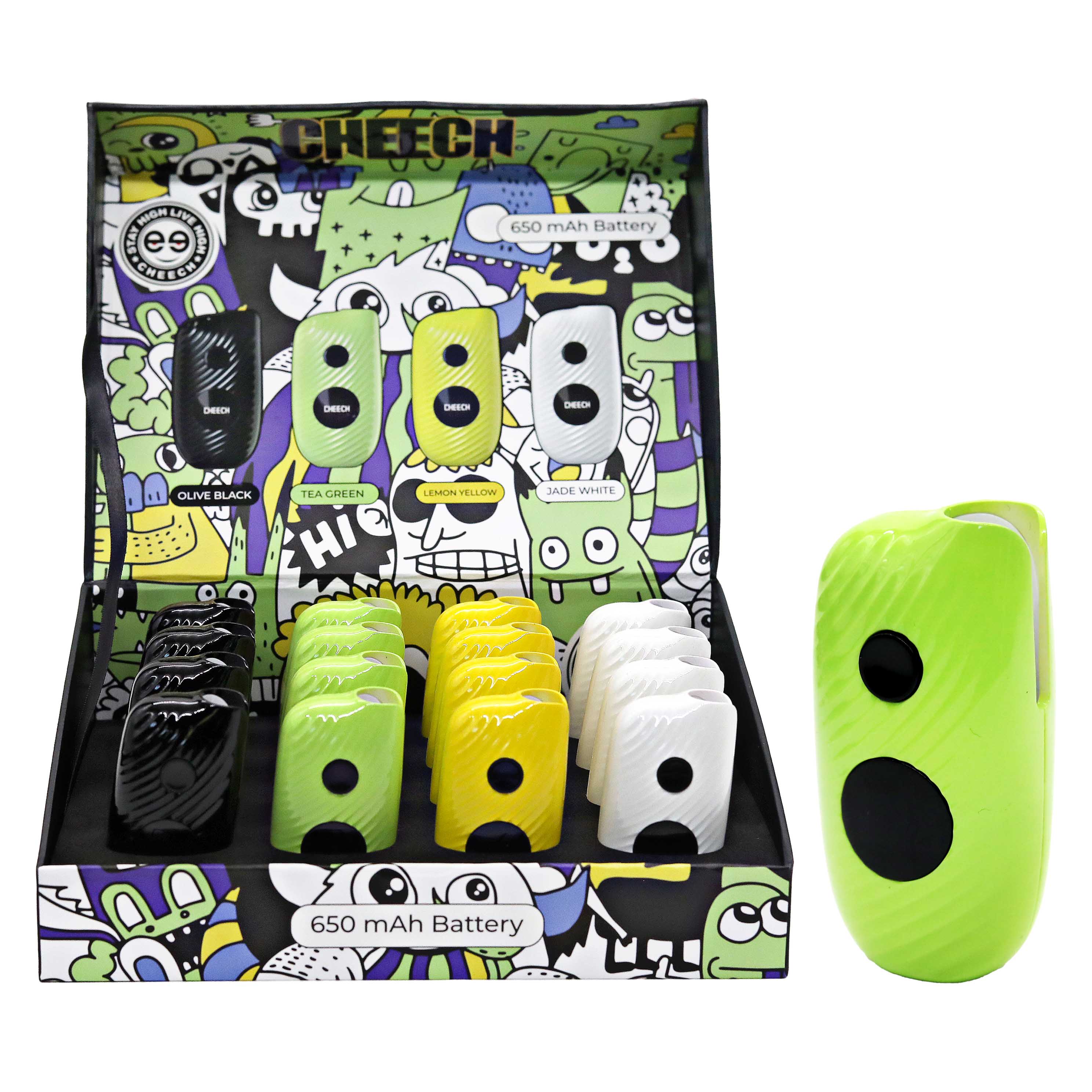 Cheech 510 Cartridge Battery Set | 600mah | 16 Count Display product image