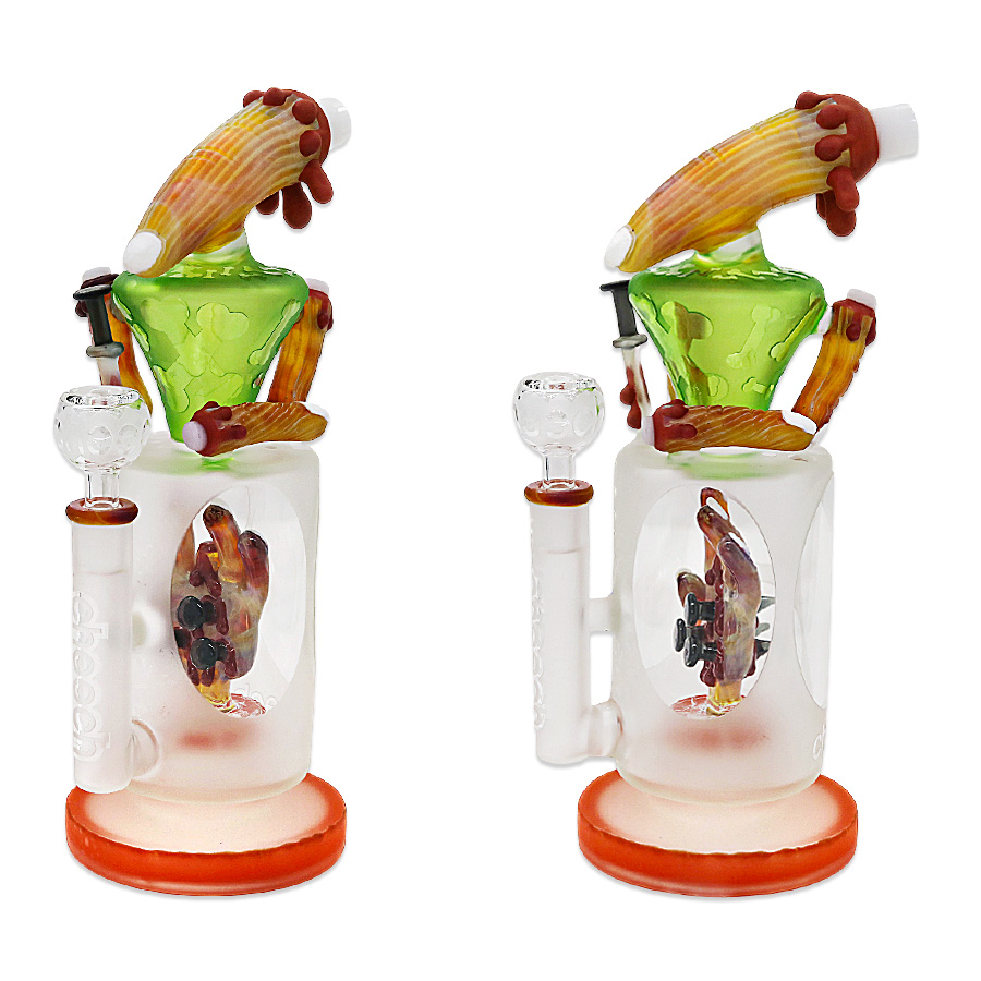 Cheech Frosted Look Bleeding Zombie Hand And Cut Fingers Waterpipe (CHE-392) | 14 inches | Assorted Colors product image