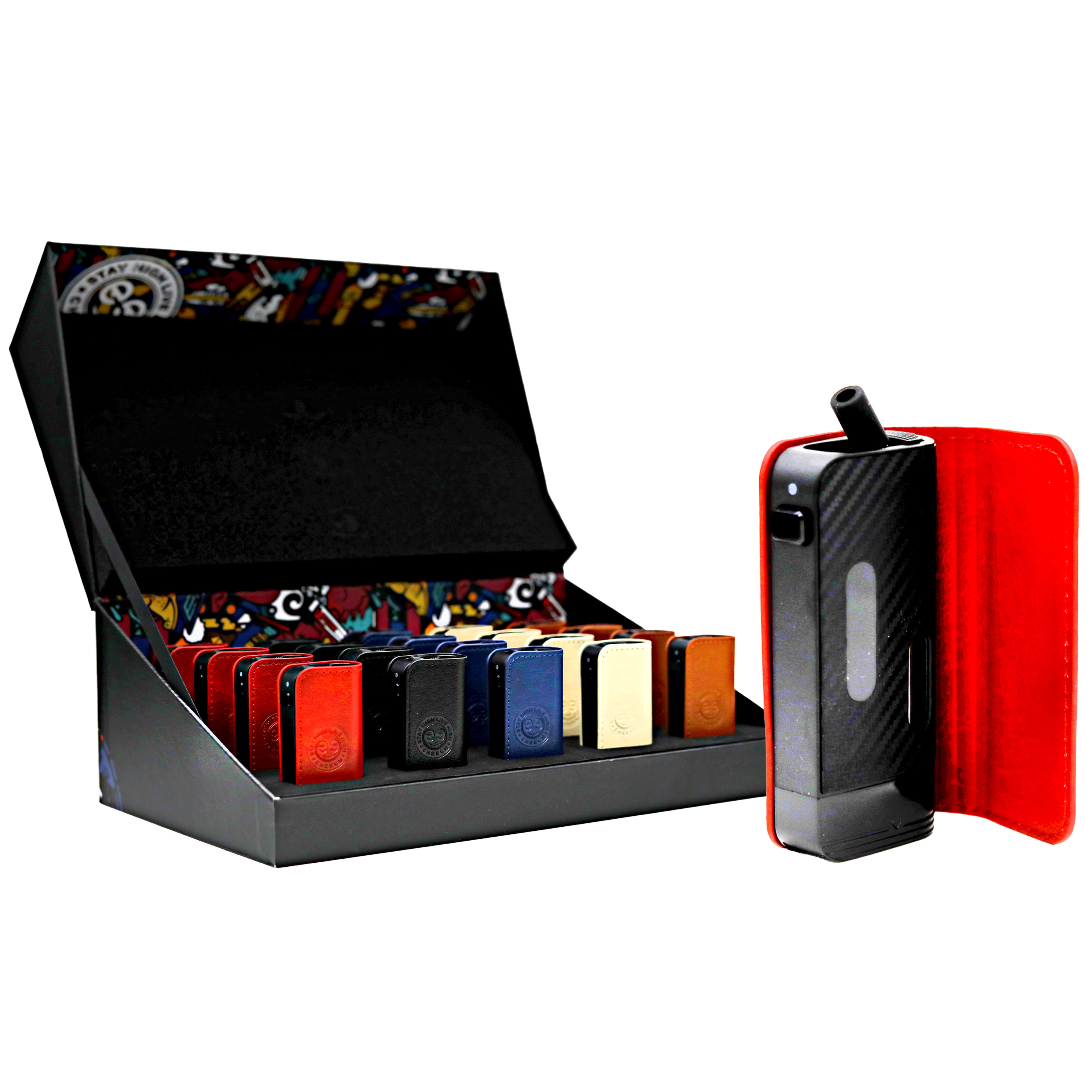 Cheech Leather Edition 510 Battery (CH-510B) (3.3V-4.8V) | 20 Count Display | Assorted Colors product image