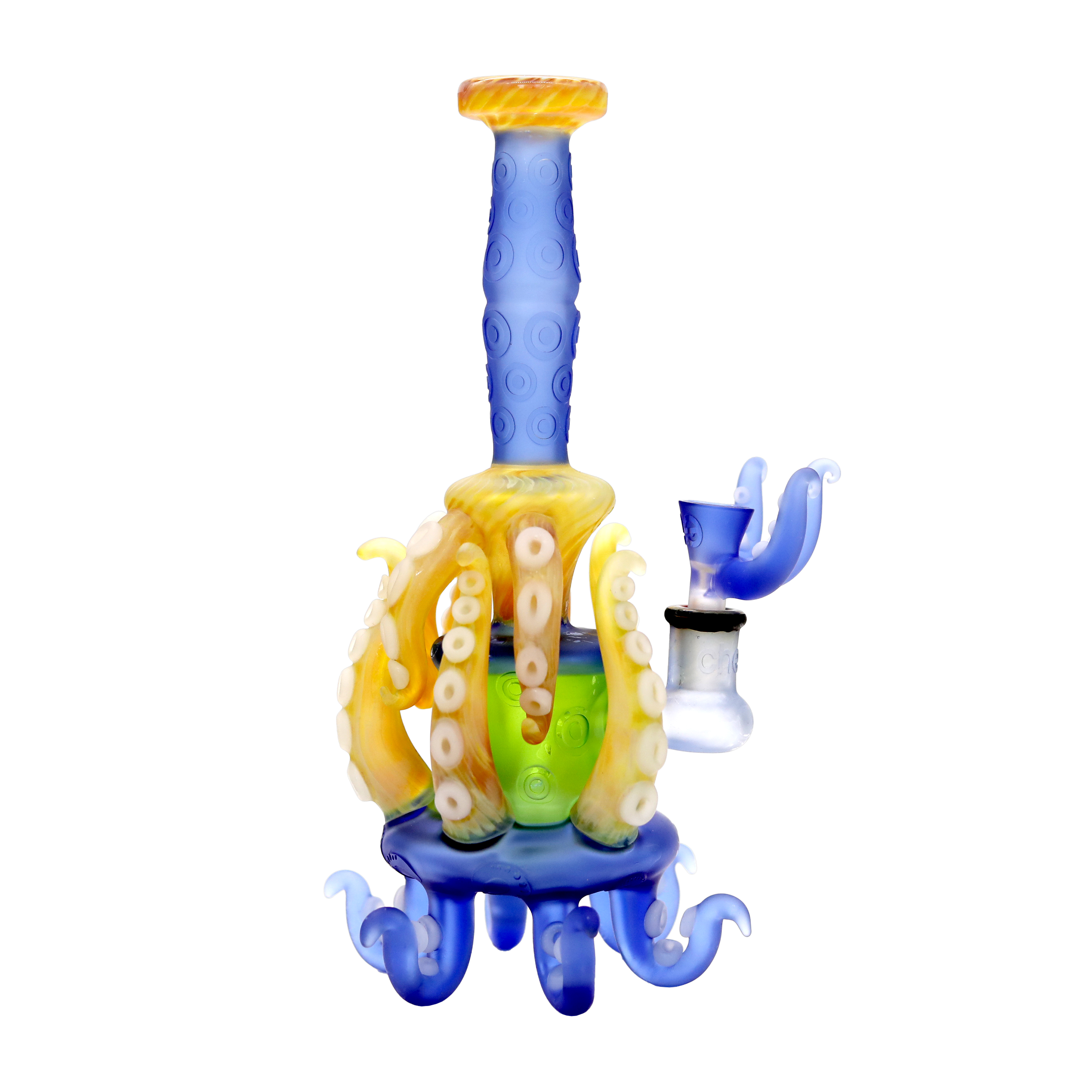 Cheech Matte Finish Multi Color Octopus Tentacles Crystal Galore Waterpipe (CHE-267) | 12 inch product image