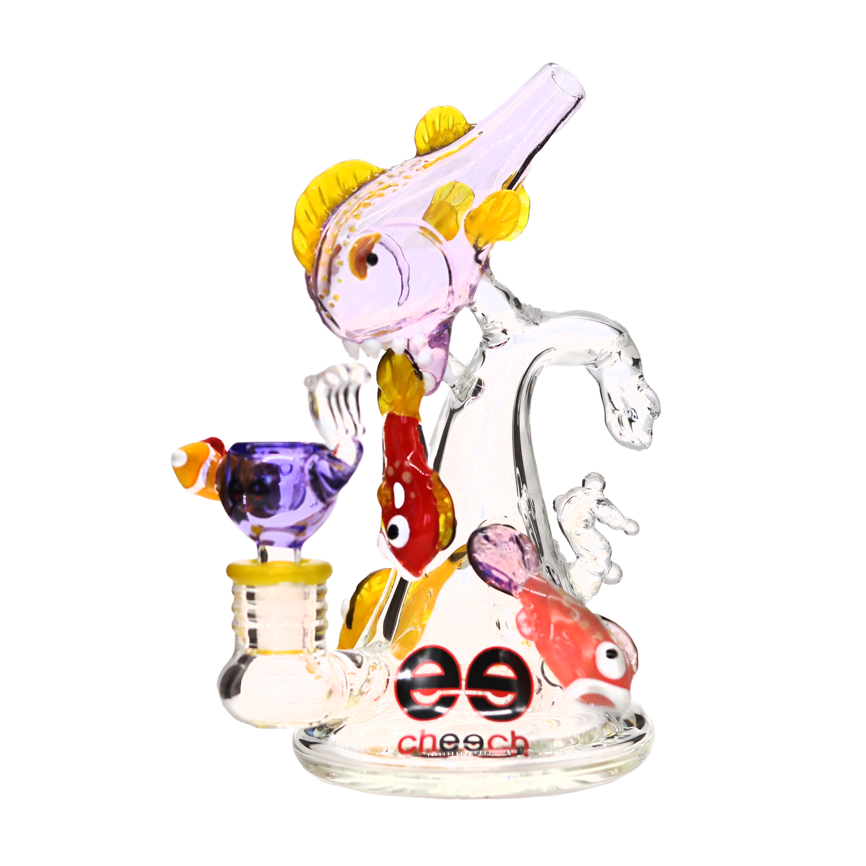 Cheech Wavy Design Mixed Sea Animals Beaker Waterpipe (CHE-265) | 10 Inch product image