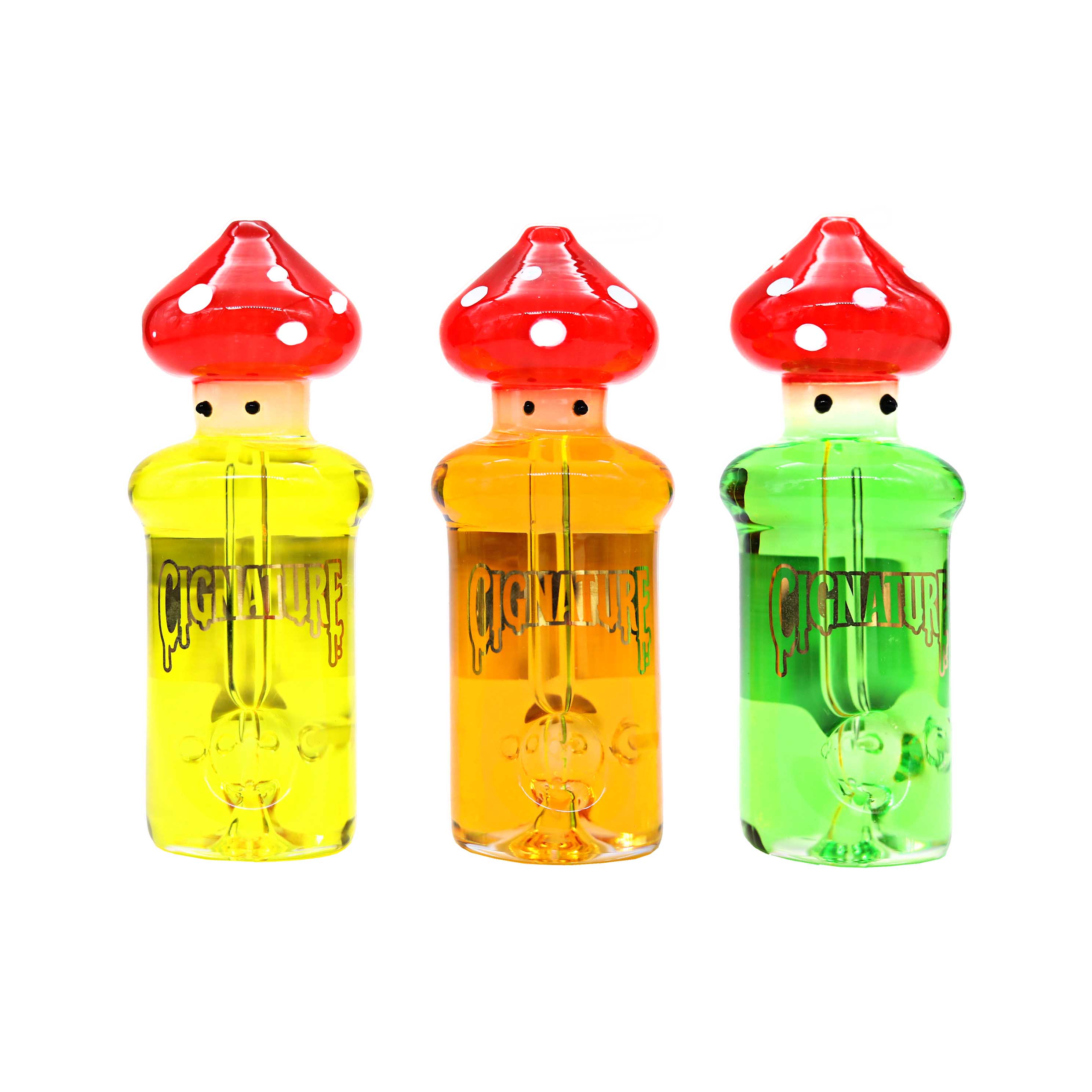 Cignature Mushroom Head Glycerine Handpipe (GHP847) | 5 inch | Assorted Colors product image