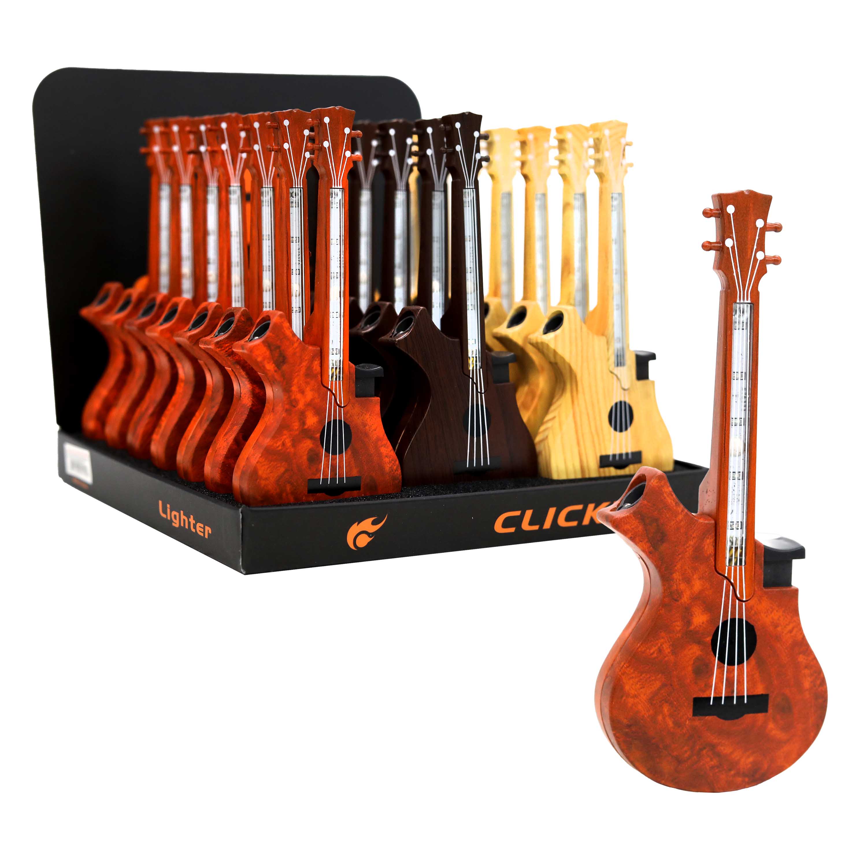 Clickit Guitar Torch With Lighters (GH-8729) | 21 Count Display product image