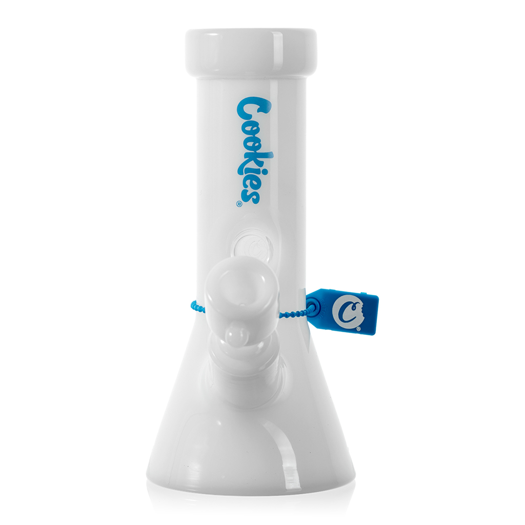Cookies Mighty Mini Full White Beaker Waterpipe Set (CKW-011) | 8 inches product image