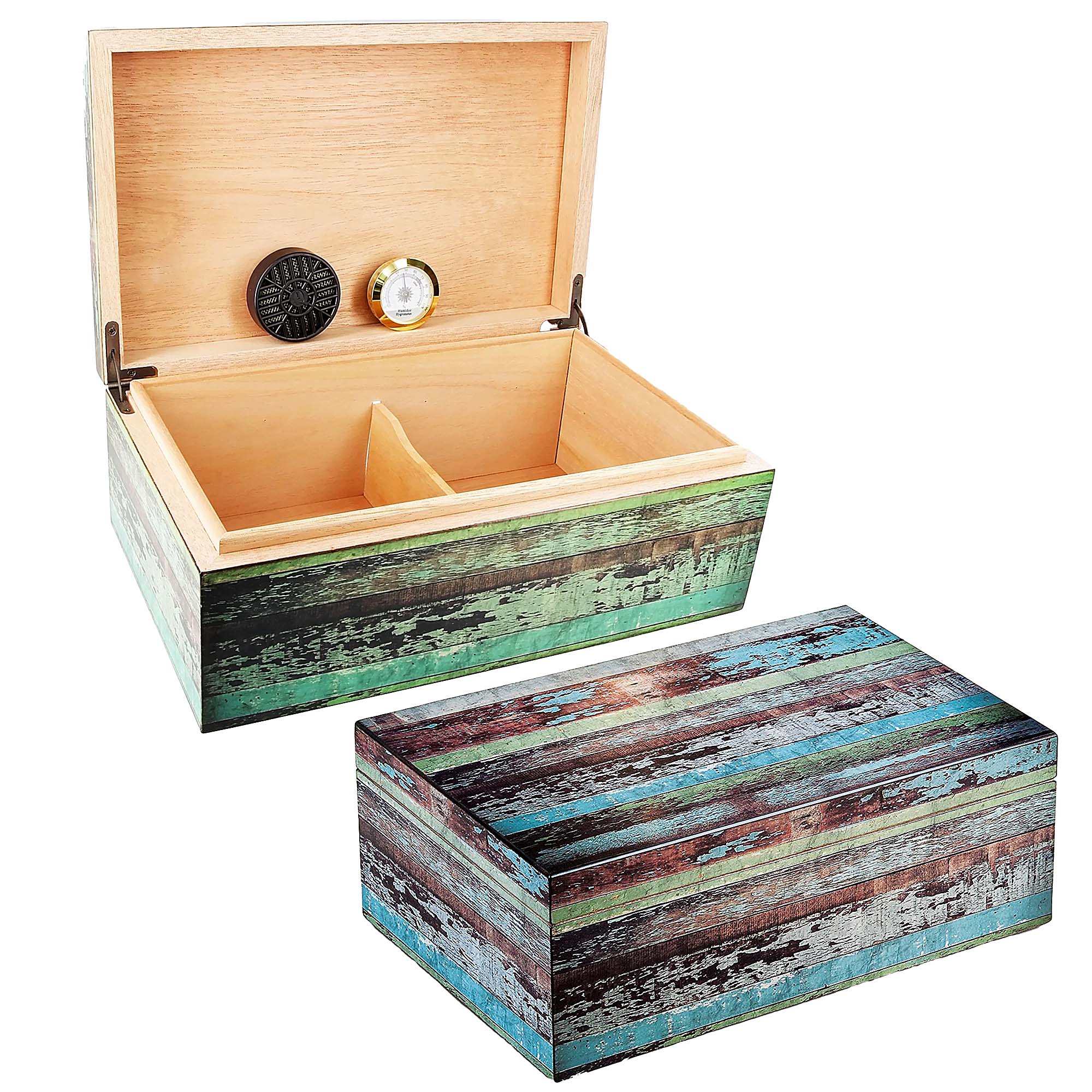 Craftsman's Bench KEY WEST Humidor Wooden Display | Holds 90 Cigars product image