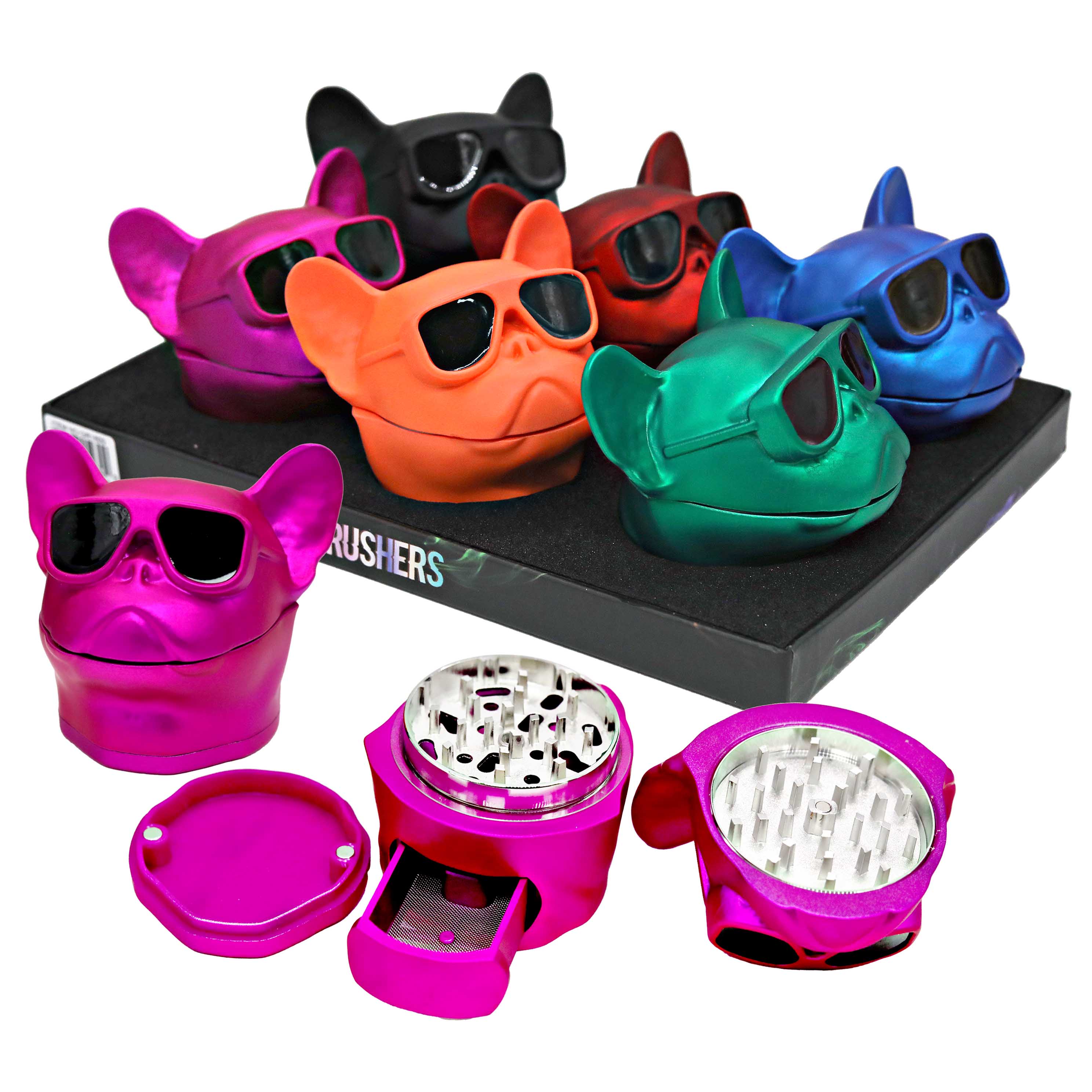 Crushers Dog Shaped 2 Part Grinder (GR1600) | Assorted Colors product image