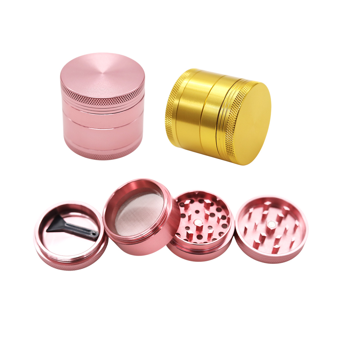 Crushers Metallic 4 Part Aluminium Grinder (GR725) | 40mm | Assorted Colors product image