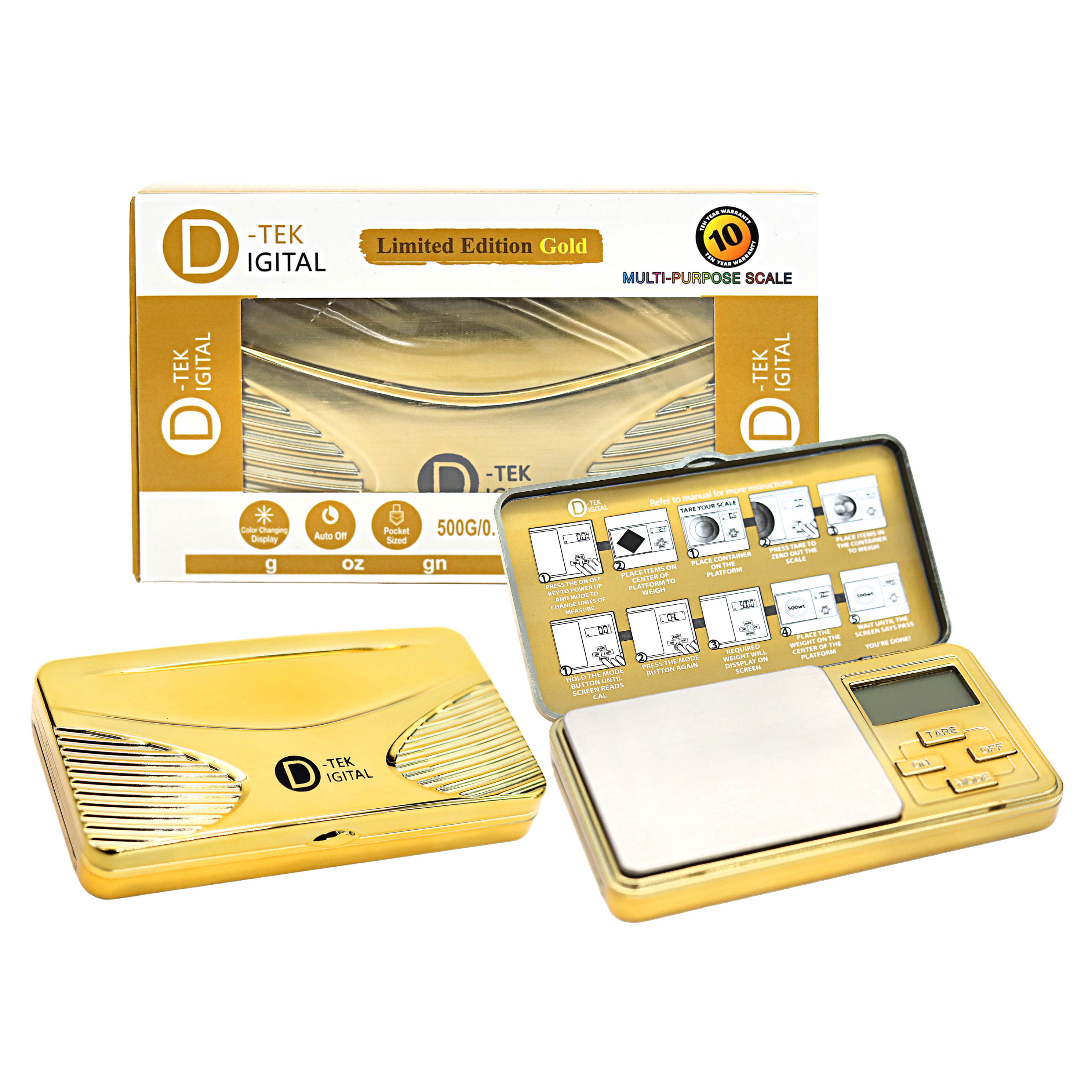 D-tek Digital Pocket Scale Limited Edition Gold (LE501G) | 500x0.01g product image