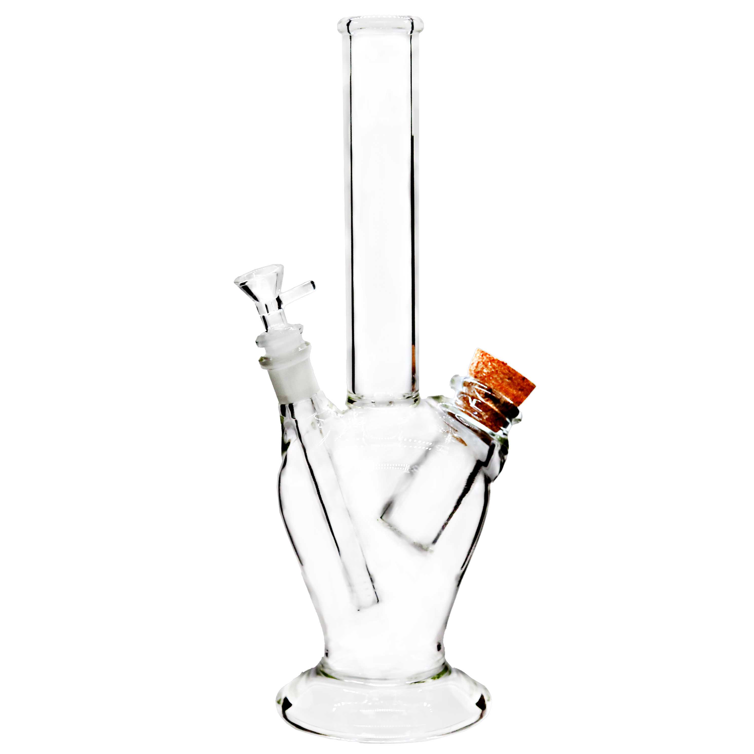 Vase Shaped Straight Neck Clear Waterpipe (DG WP124) | 8 inches  product image