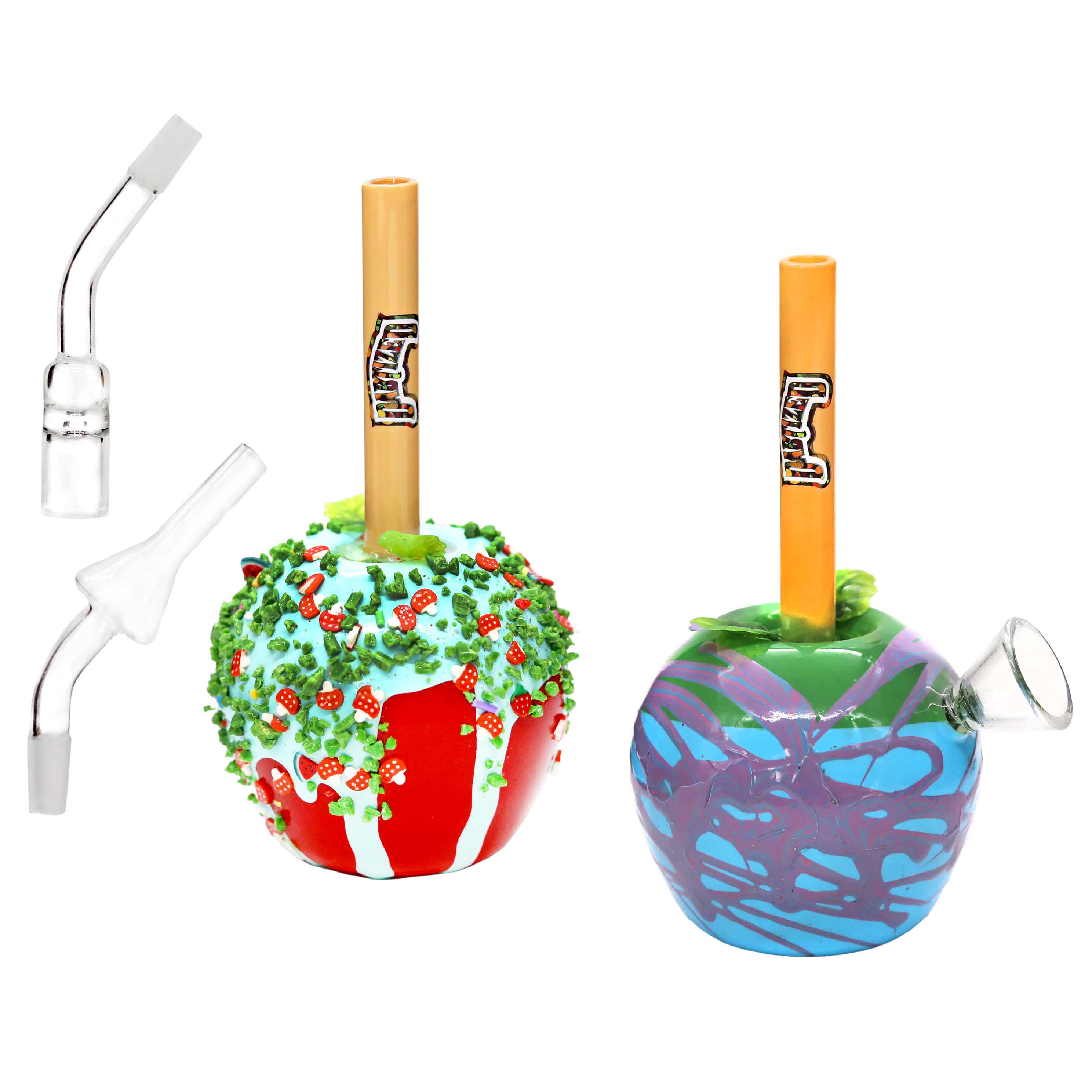 Dabtized Candy Apple With Sprinkler 2 In 1 Bubbler | 6 inch | Assorted Colors product image