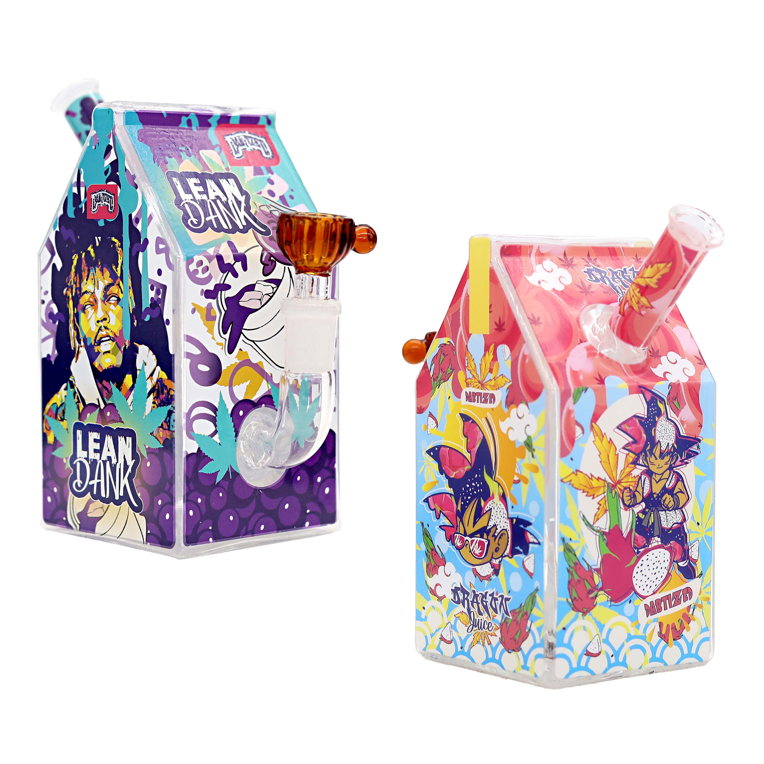 Dabtized Juice Cartoon Character Glass Waterpipe | 8 inch | Assorted Designs product image