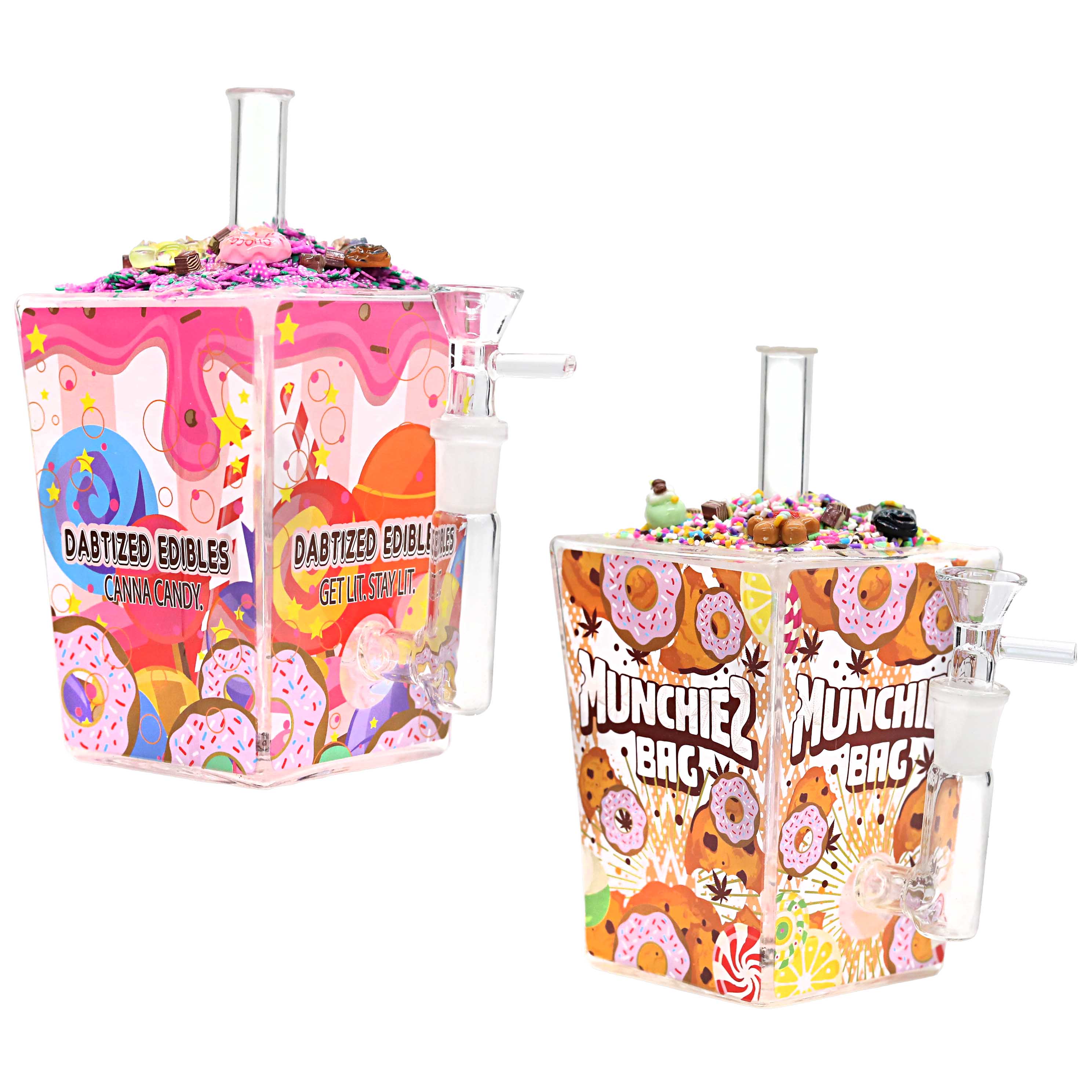 Dabtized Munchiez Bags LED Waterpipe | 10 inch | Assorted Colors product image