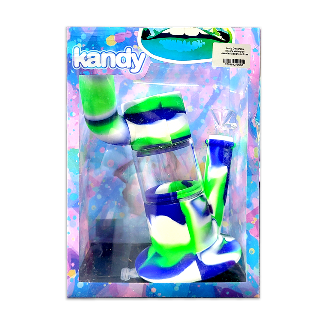 Kandy Detachable Silicone Waterpipe | Assorted Designs & Sizes product image