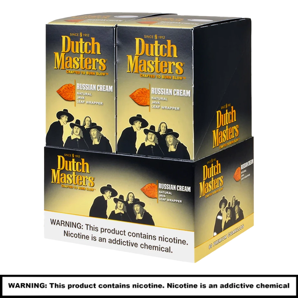 Dutch Masters Cigar Rolls | 3 Pack | 20 Count Display | Russian Cream product image