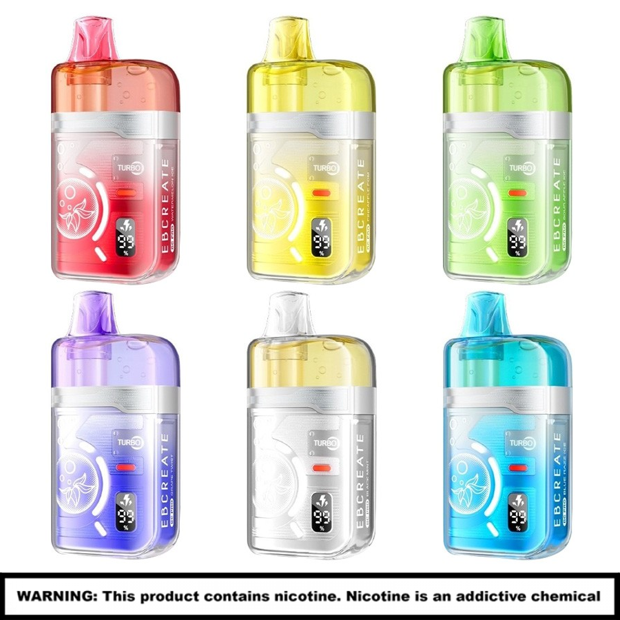 EBCreate BC PRO Rechargable Disposables | 5% Nicotine | 40000 Puffs | 5 Count Display product image