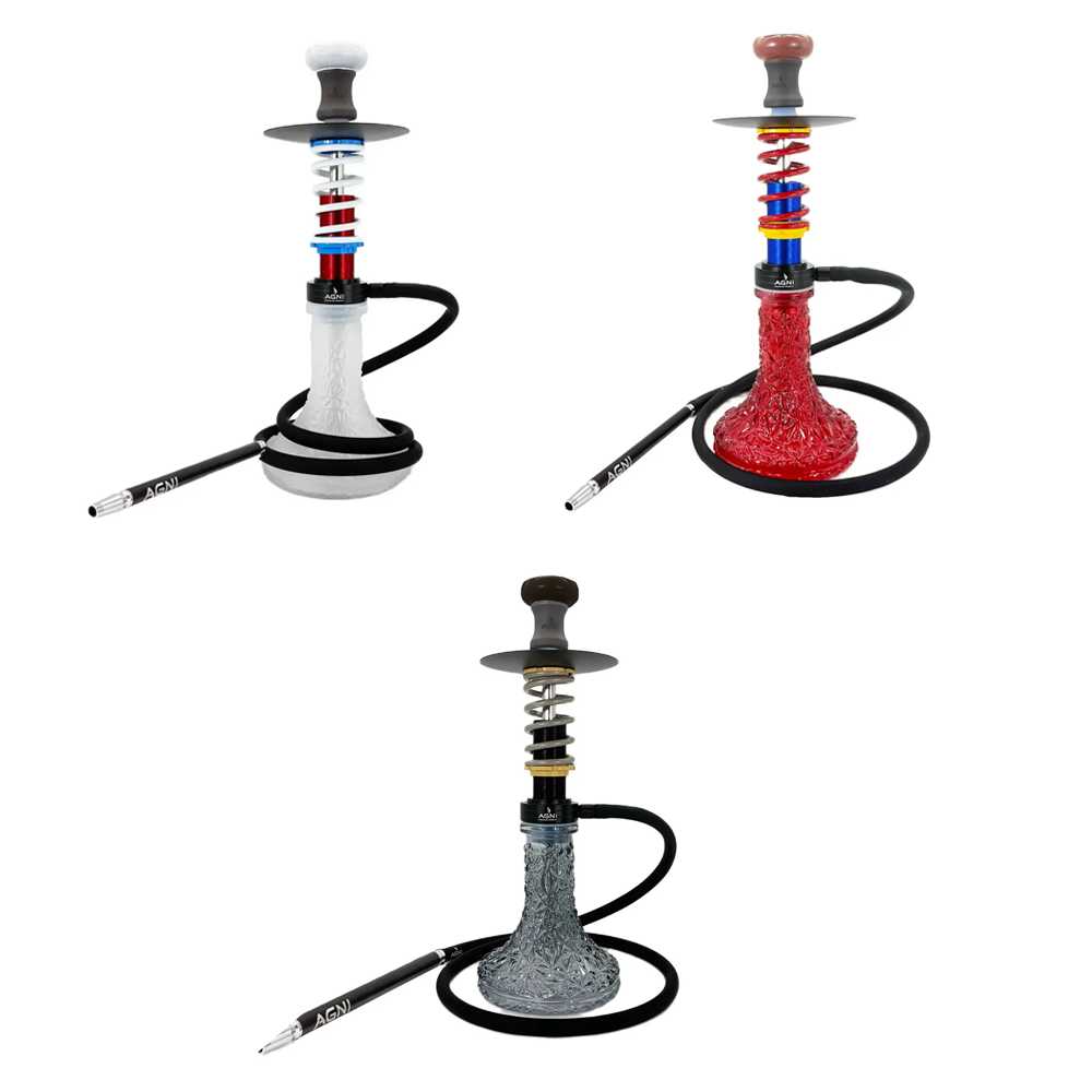 AGNI F1 Premium Full Set 1 Hose Hookah Kit | 14 inches | Assorted Colors product image