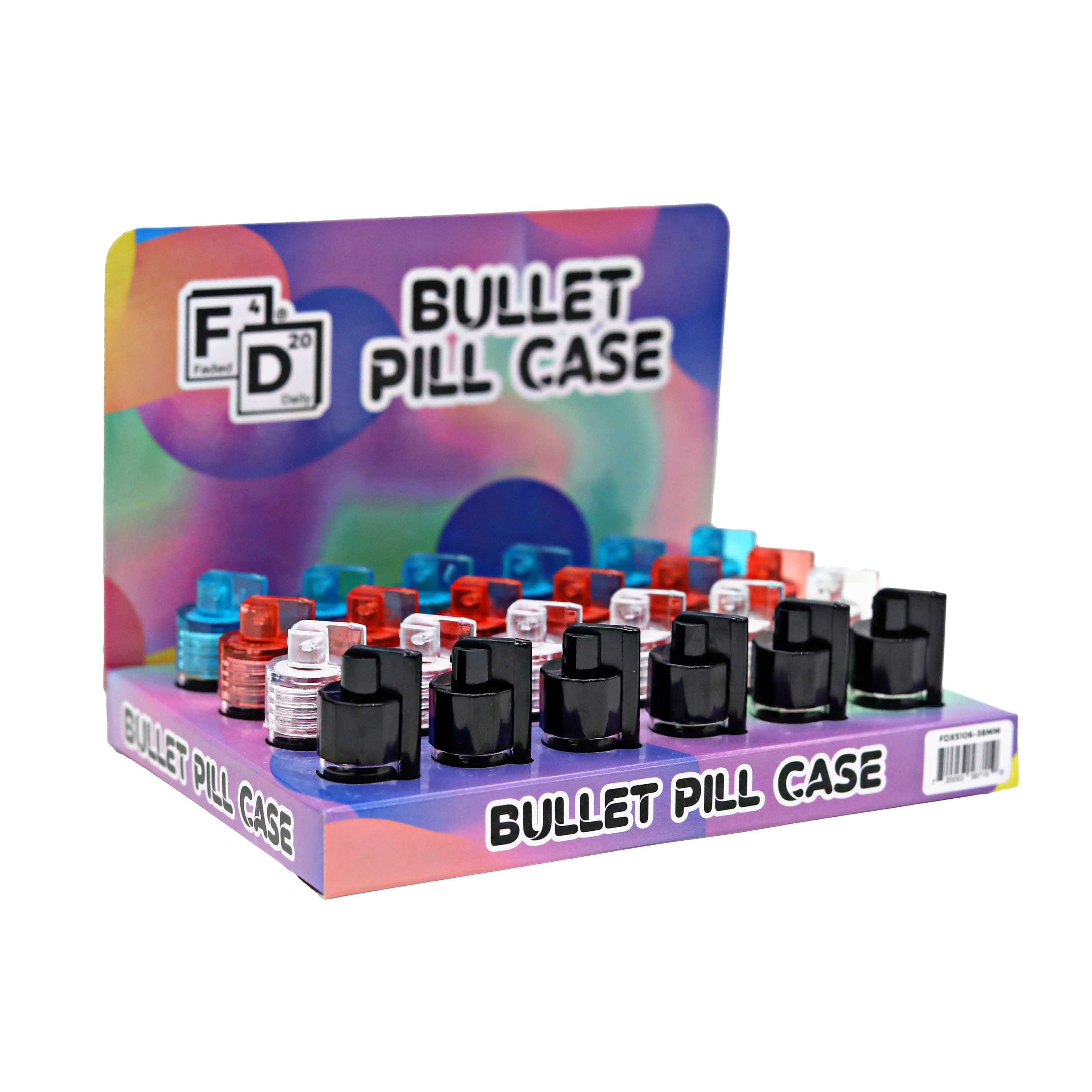 Faded Daily Bullet Pill Case (FDX5106-38M) | 2 inch | 24 Count Display product image