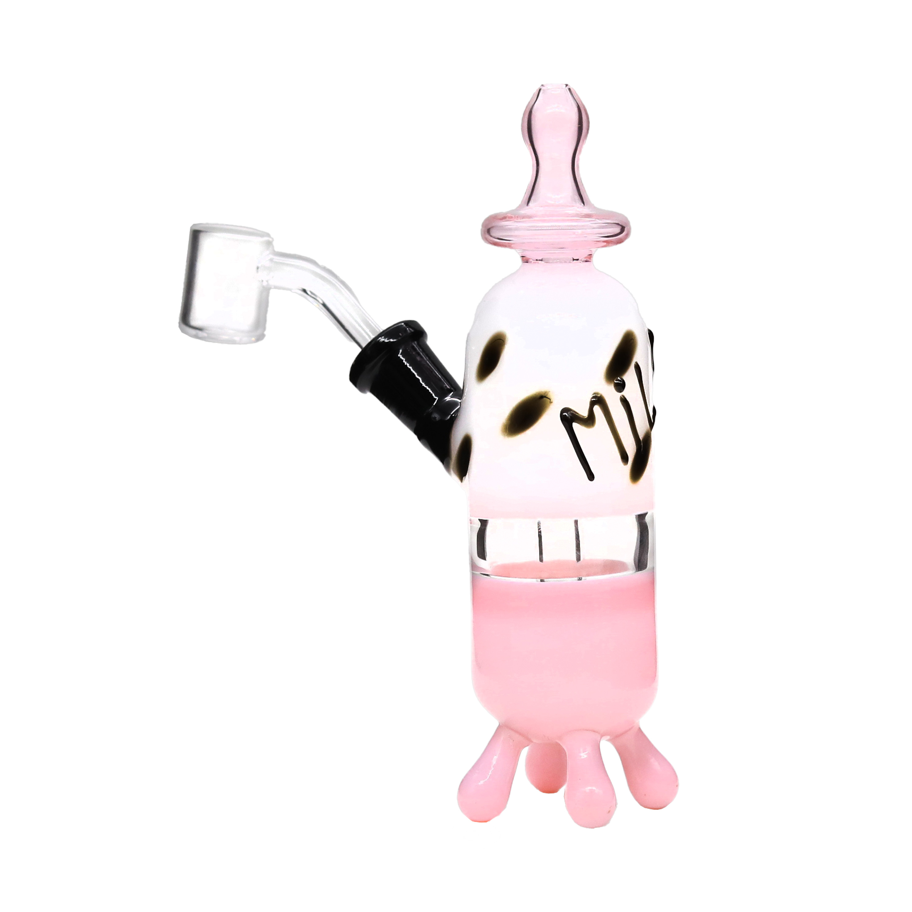Cignature Slyme Color Cow Milk Bottle Waterpipe (FGP4305)  | 7 inch | Assorted Colors product image