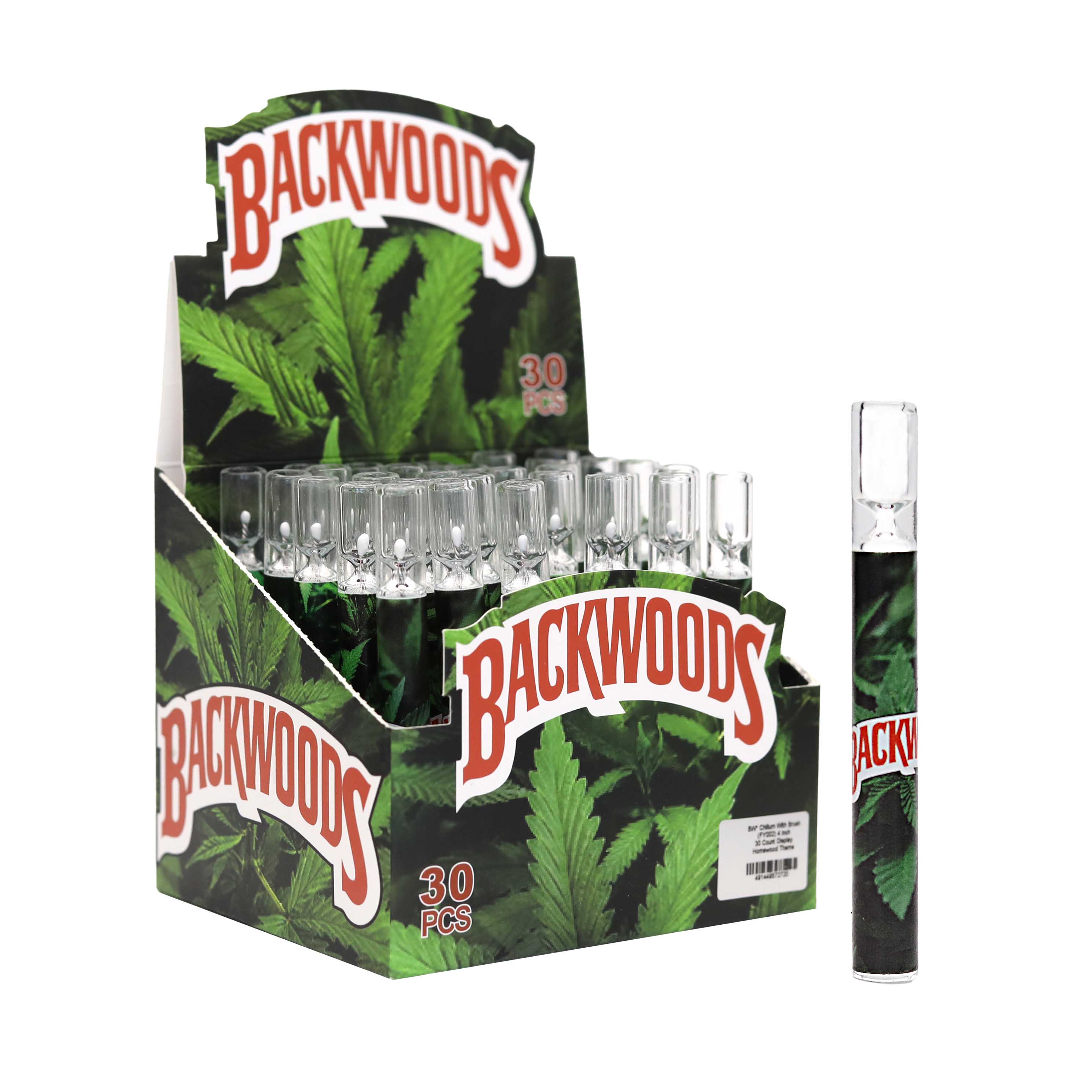 BW* Chillum With Brush (FY002) | 4 inch | 30 Count Display | Homewood Theme product image