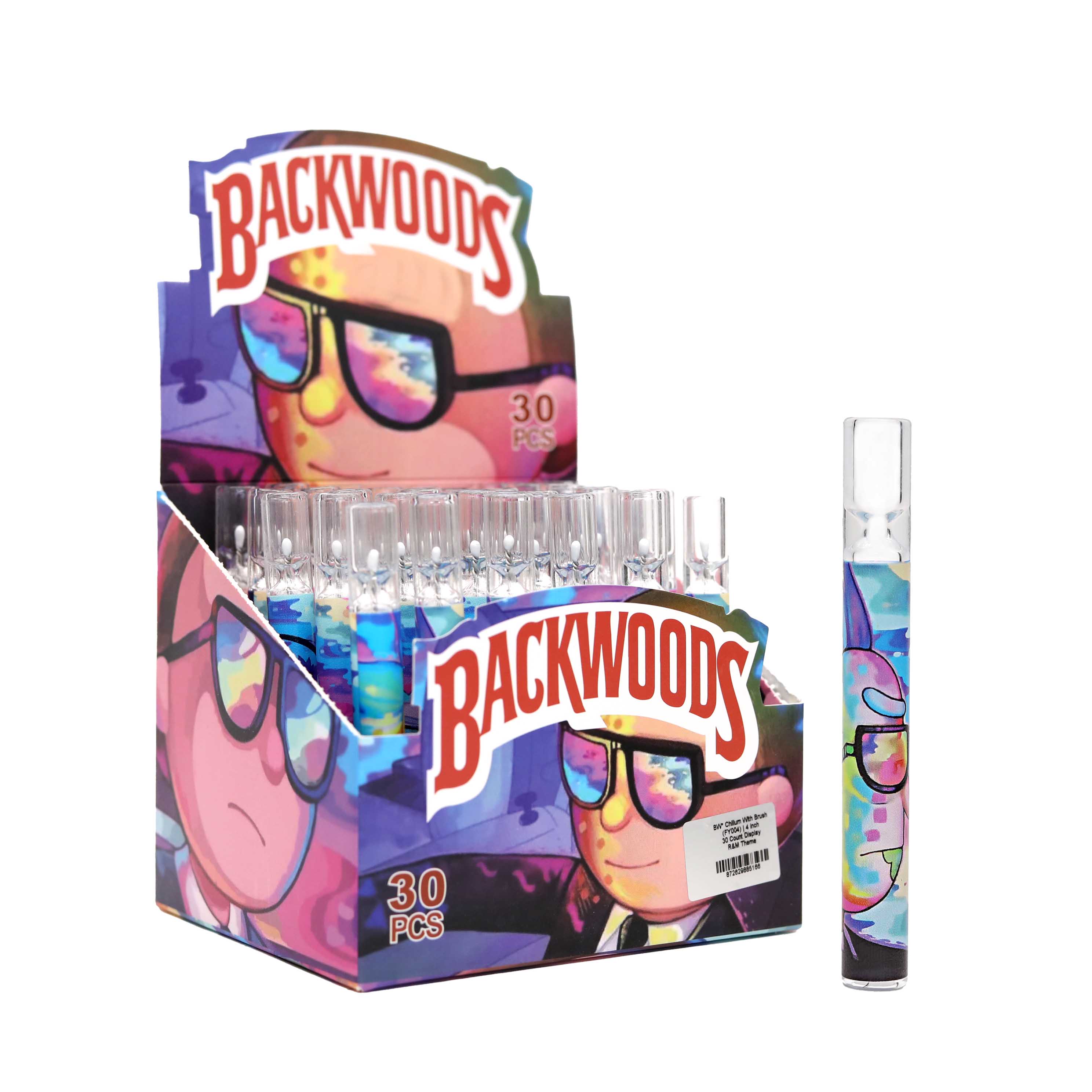 BW* Chillum With Brush (FY004) | 4 inch | 30 Count Display | R&M Theme product image