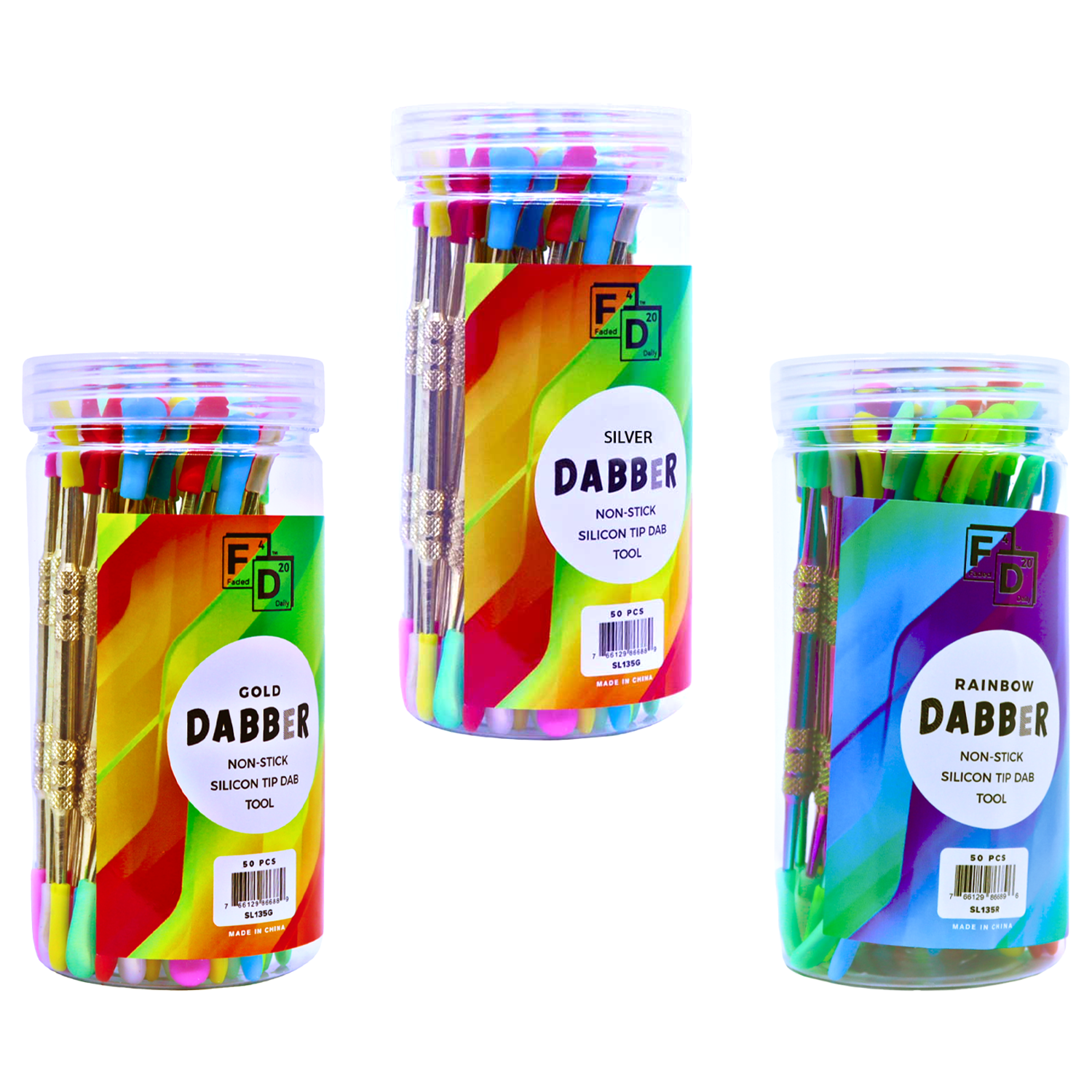 Faded Daily Non Stick Silicone Tip Dabber | 50 Count Jar product image