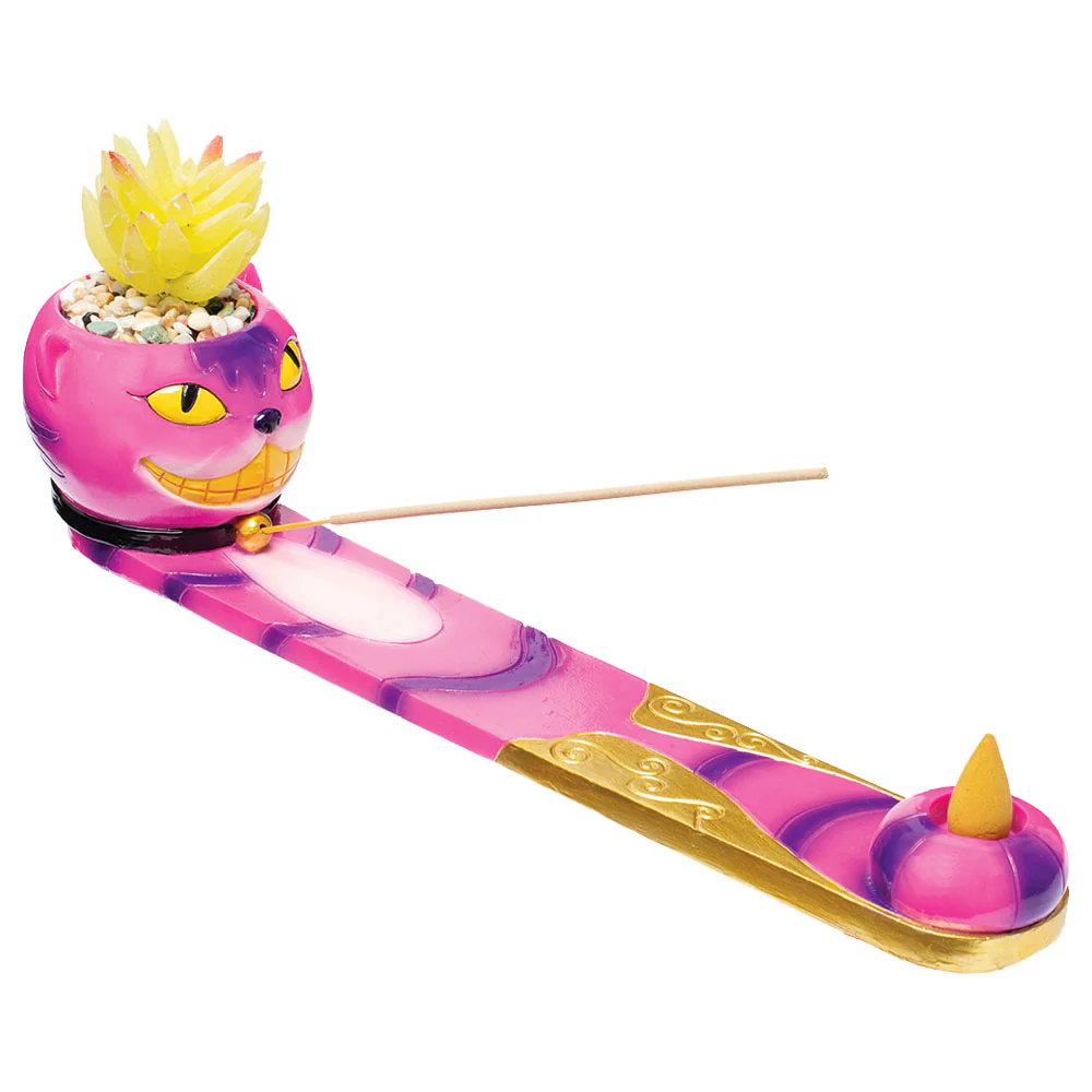 Fujima Trippy Cat Incense Burner With Plant (IBP13) | 12.5 inch product image