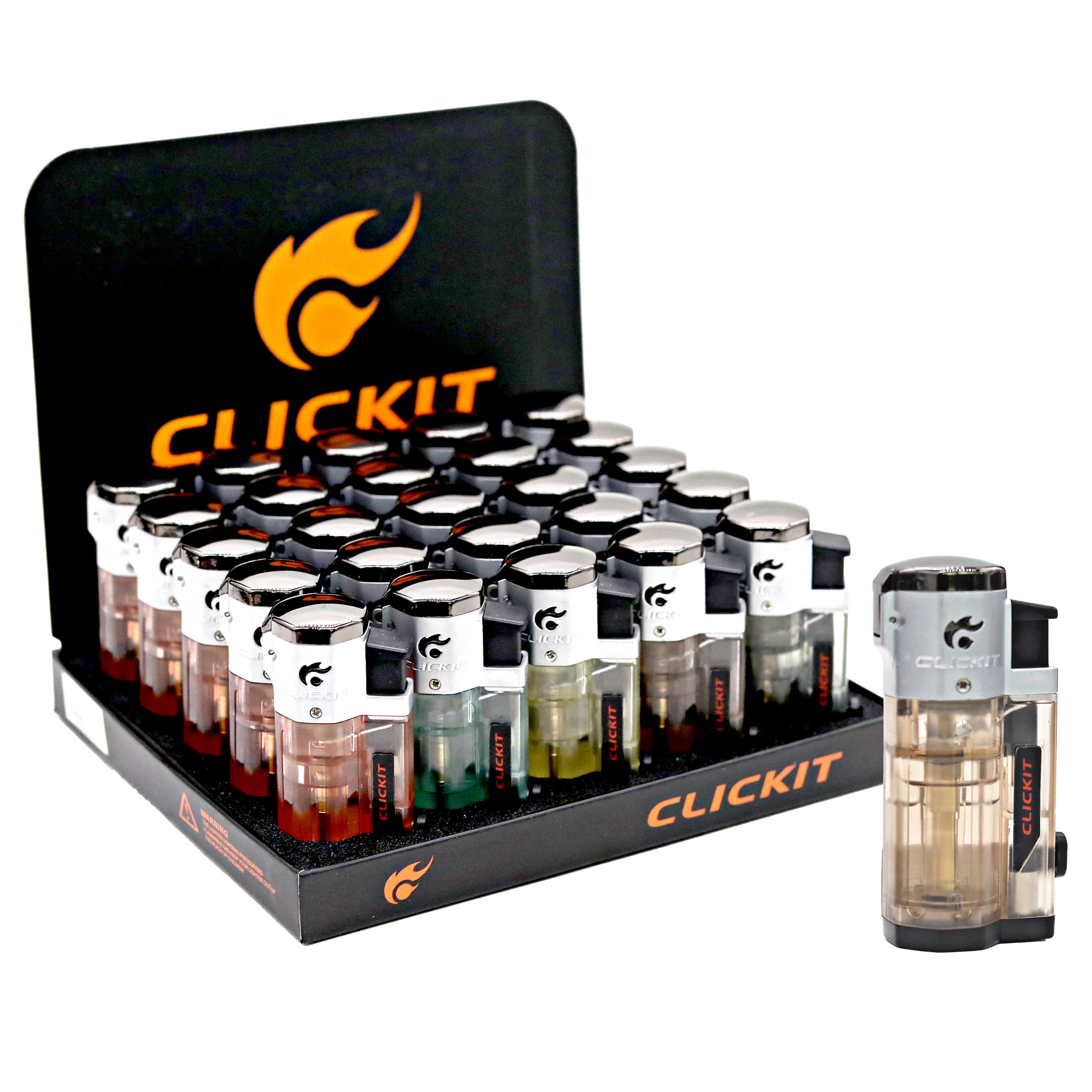 Clickit Triple Torch With Cigar Punch Torch Lighters (GH-10871) | 25 Count Display product image