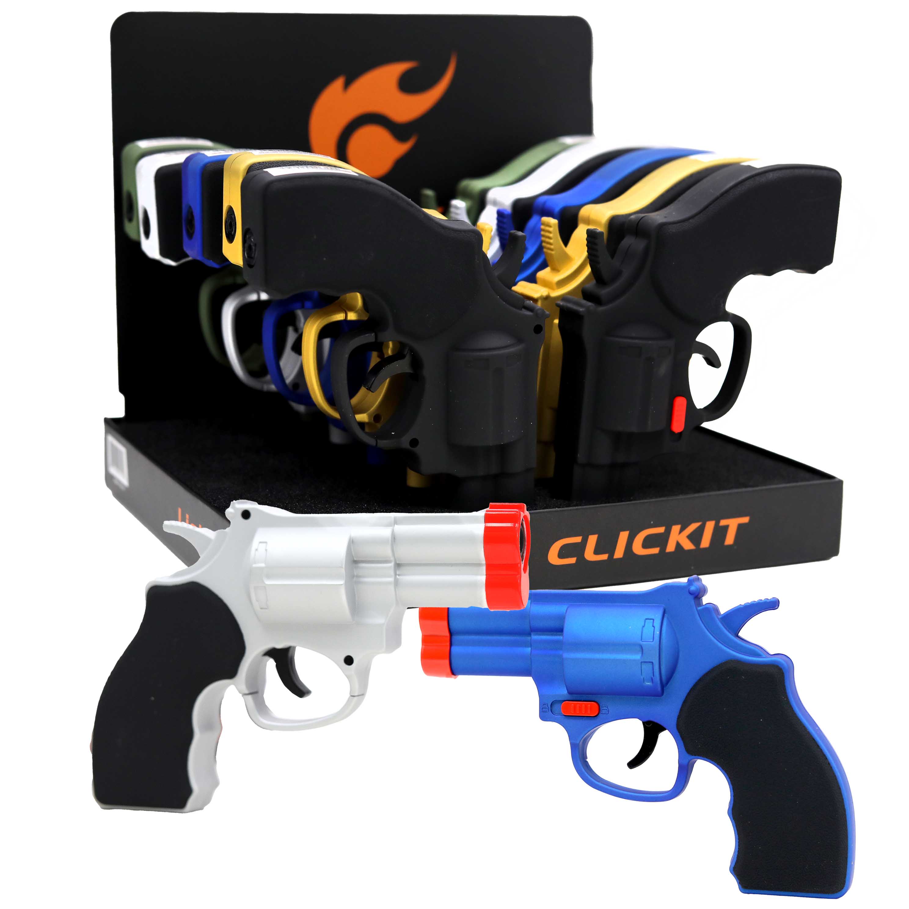 Clickit Large Ruger Revolver Gun Torch Lighters (GH-5919) | 10 Count Display product image