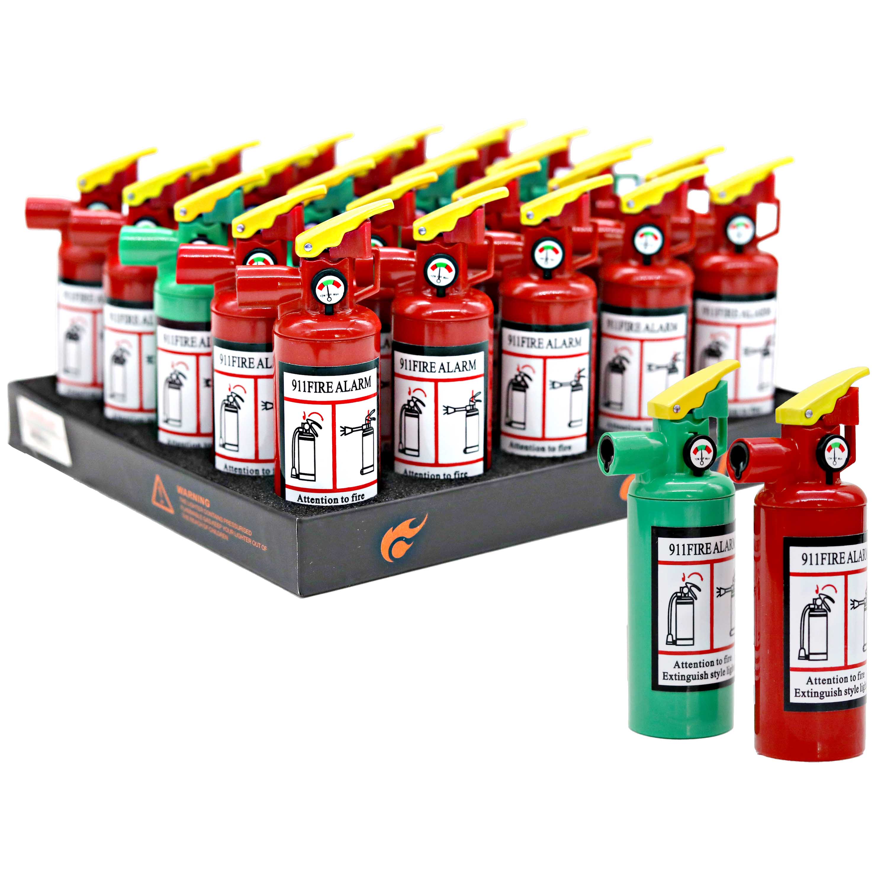 CLICKIT Fire Extinguisher Torch Lighters (GH-6338) | 25 Count Display product image