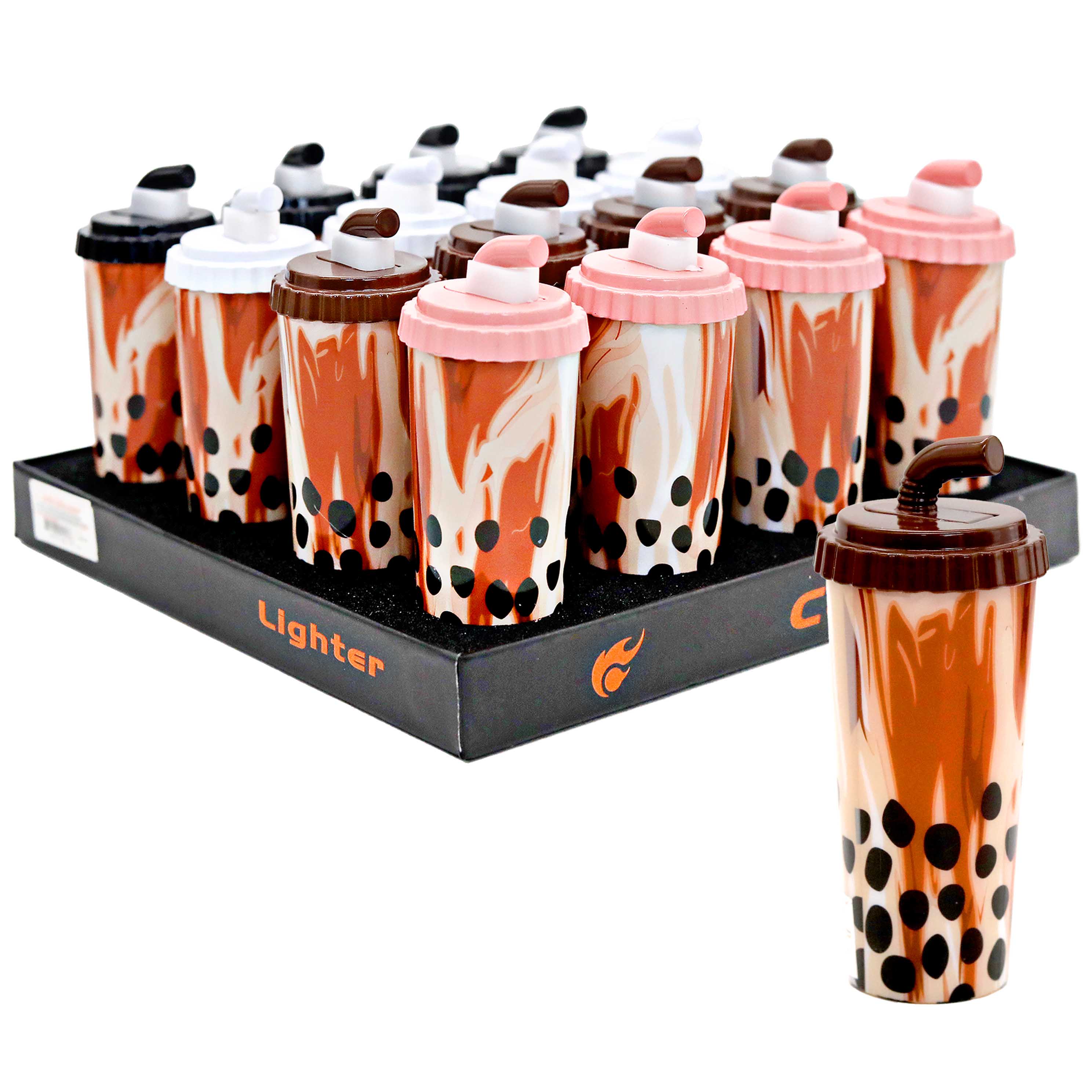 Clickit Boba Tea Cup Torch Lighters (GH-7253) | 16 Count Display product image