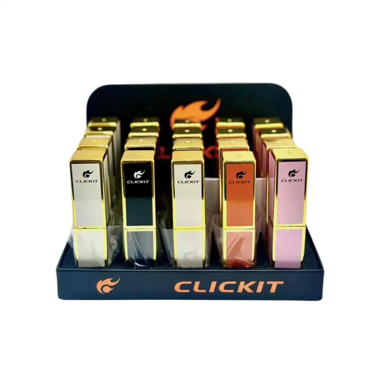 Clickit Slide Flame Lipstick Lighters (GH-9094) | 20 Count Display product image