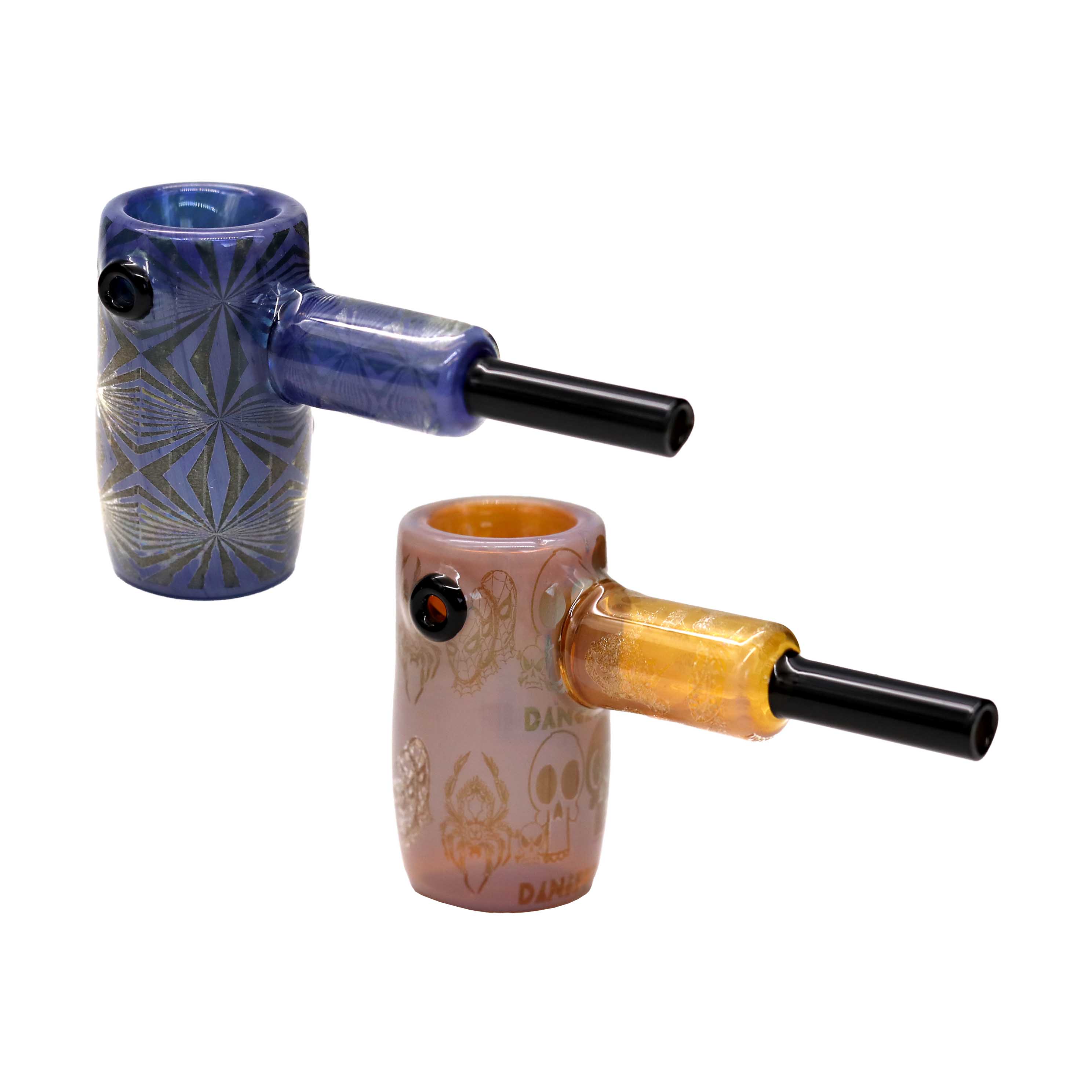 Cignature Spenical Technics Style Sparkling Mini Glass Bubbler (GHP-1254) | 4 inch | Assorted Colors product image