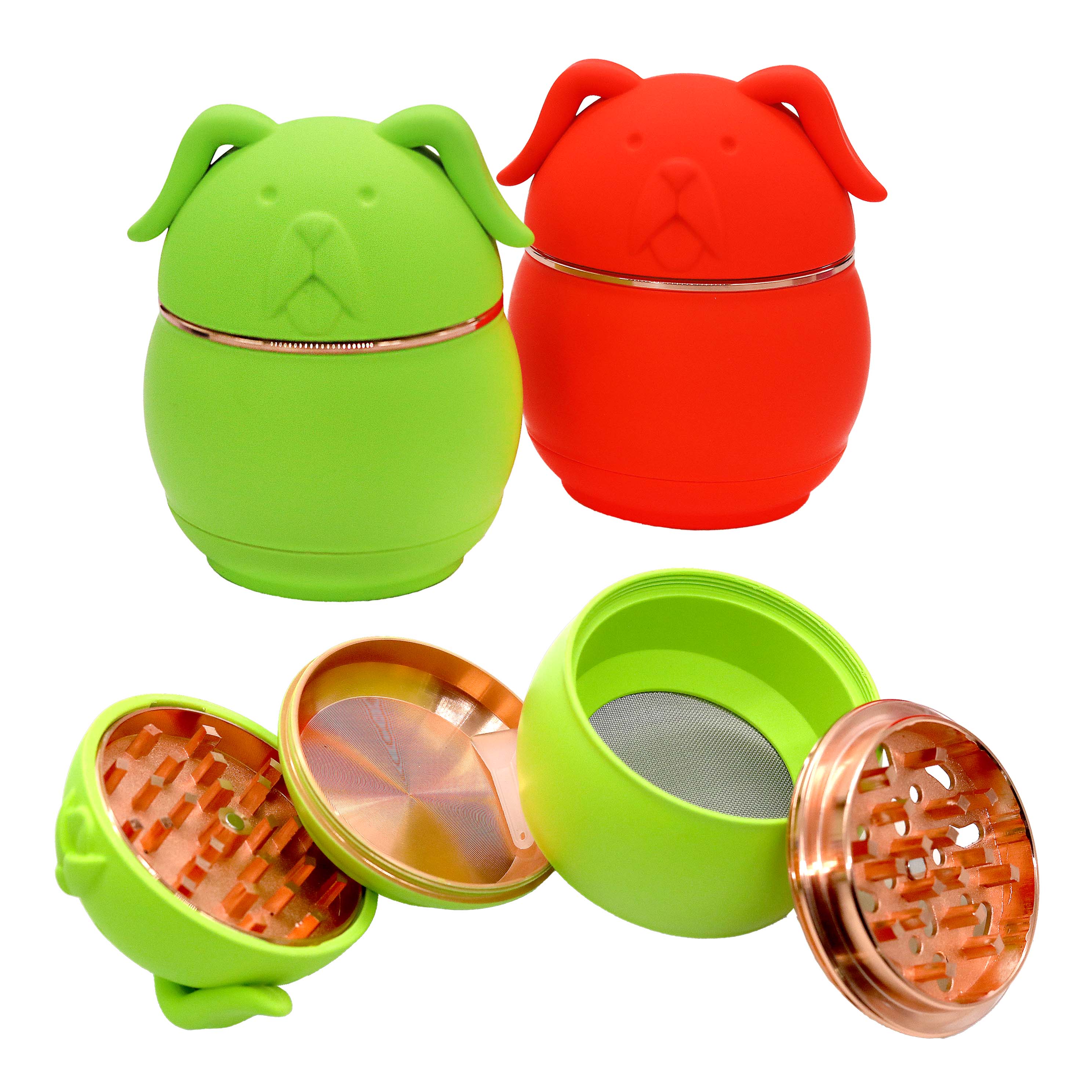 Crushers Doggy Shaped 2 Part Grinder (GR1601) | Assorted Colors product image