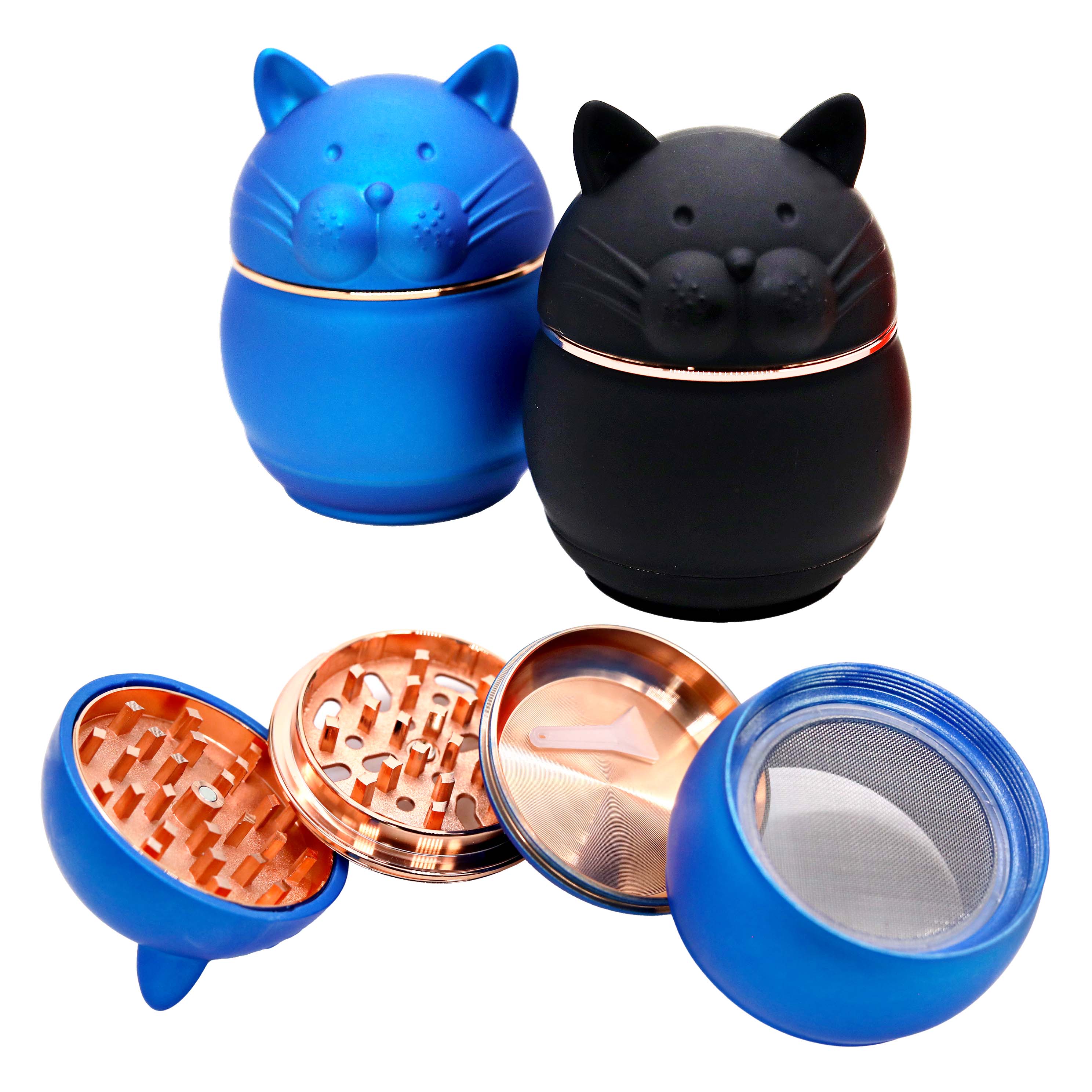 Crushers Cat Shaped 2 Part Grinder (GR1602) | Assorted Colors product image