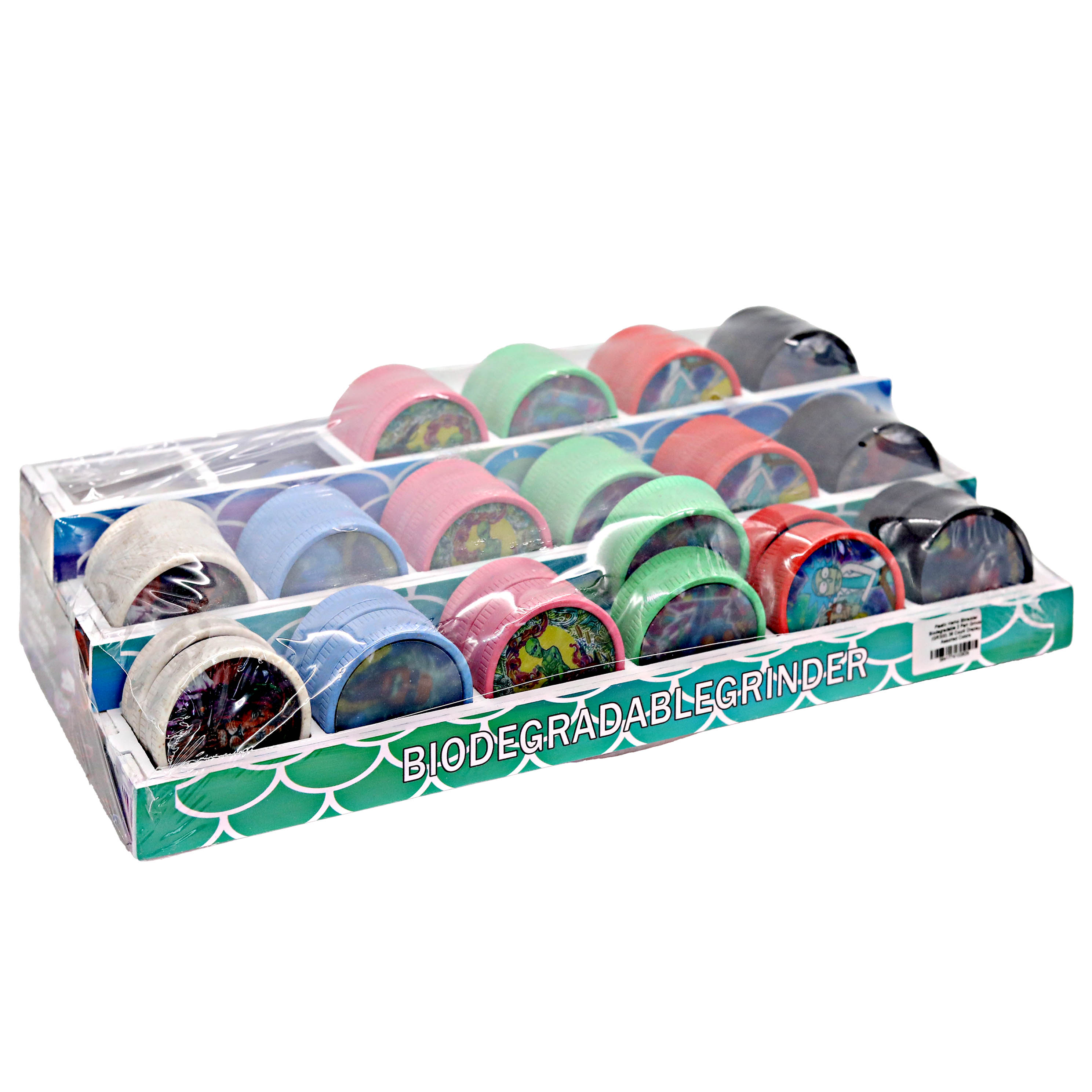 Plastic Hemo Shredder Biodegradable 2 Part Grinder (GR300) | 36 Count Display | Assorted Colors product image