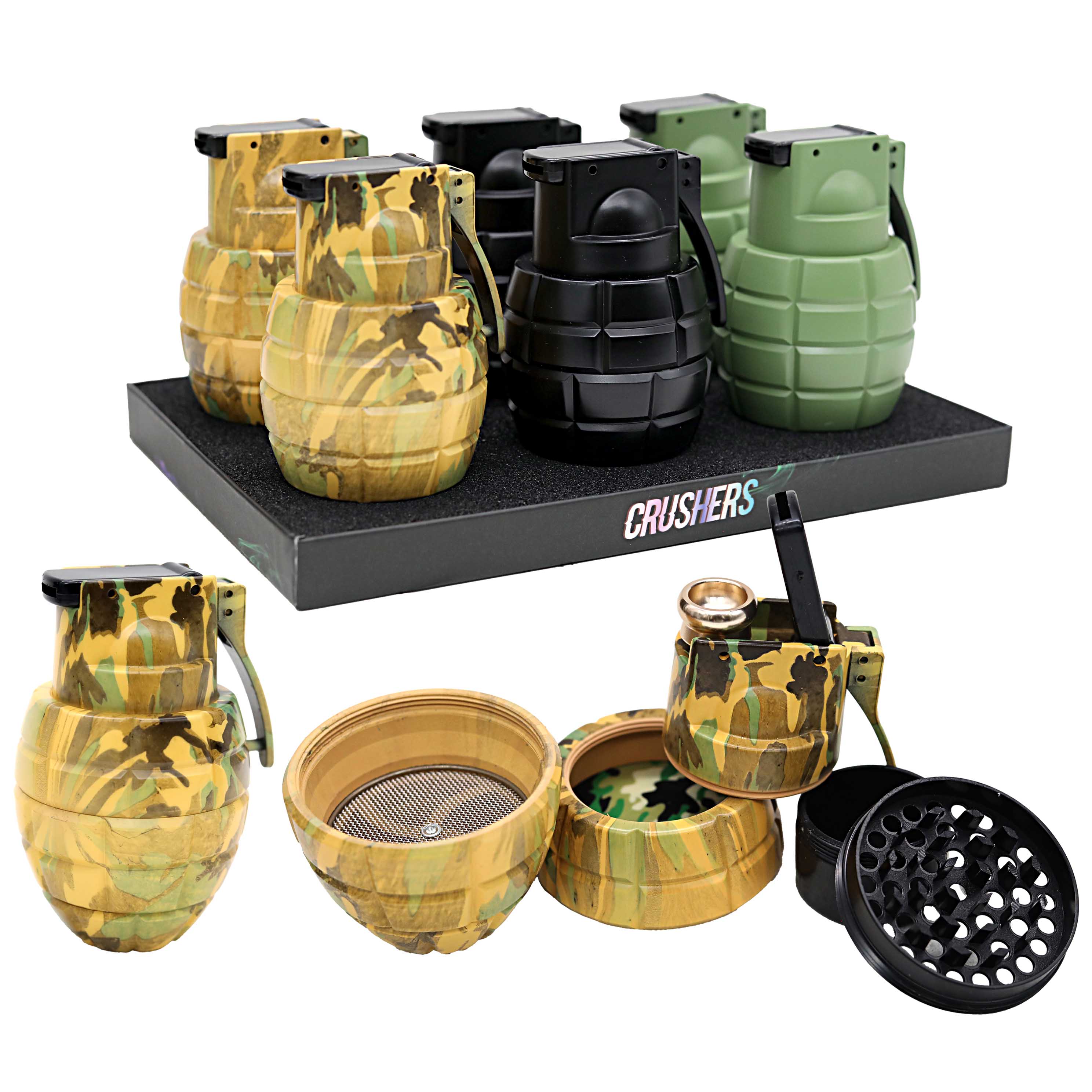 Crushers Grenade 3 Part Grinder (GR909) | Assorted Colors product image