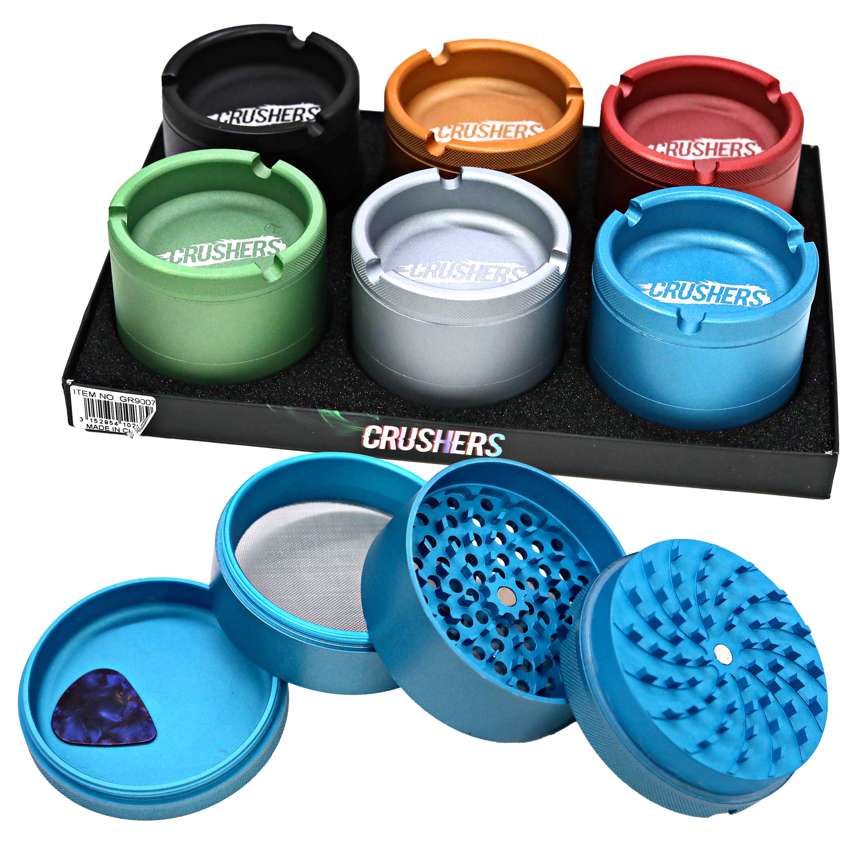 Crushers Matte Metallic 4 Part Grinder (GR9007) | 75mm | Assorted Colors product image