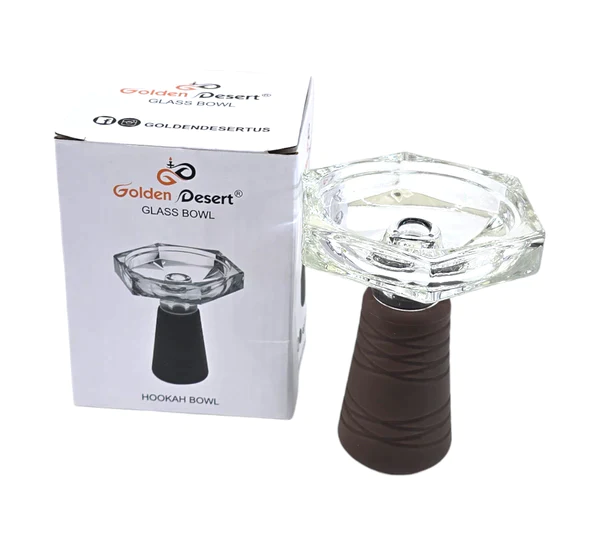 Golden Desert Glass Hookah Bowl | Assorted Colors product image