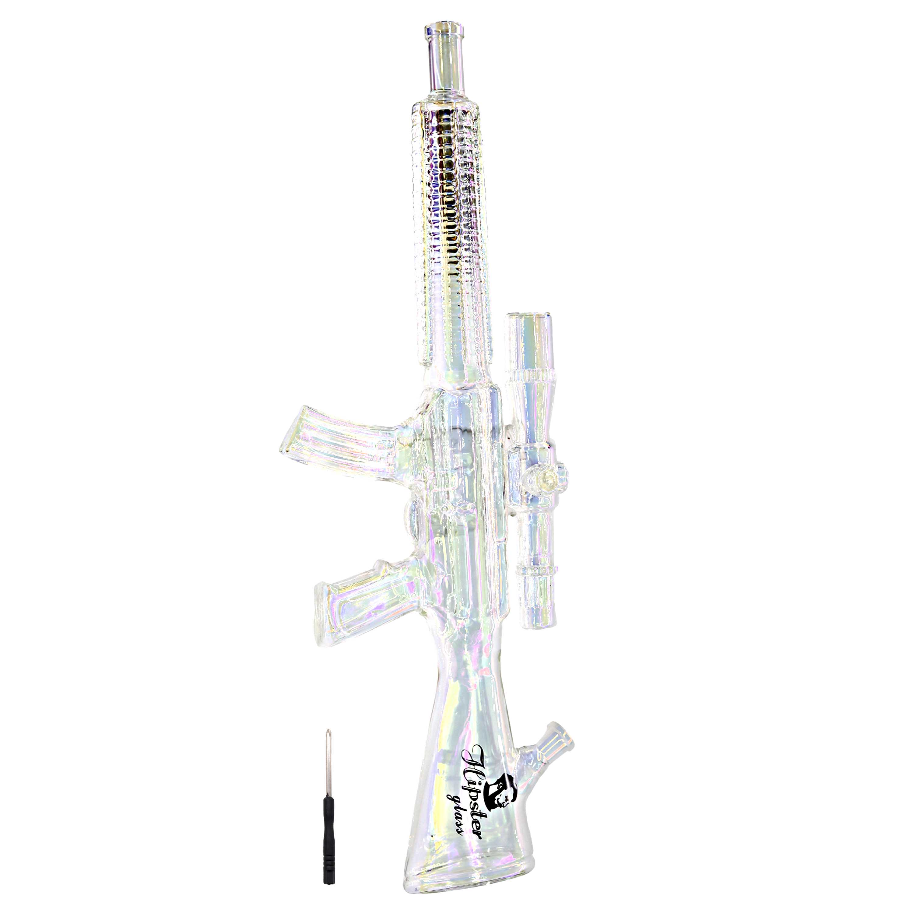 Hipster Rainbow Shaded Rifle Style Waterpipe (GS023) | 23 inches | Assorted Colors product image