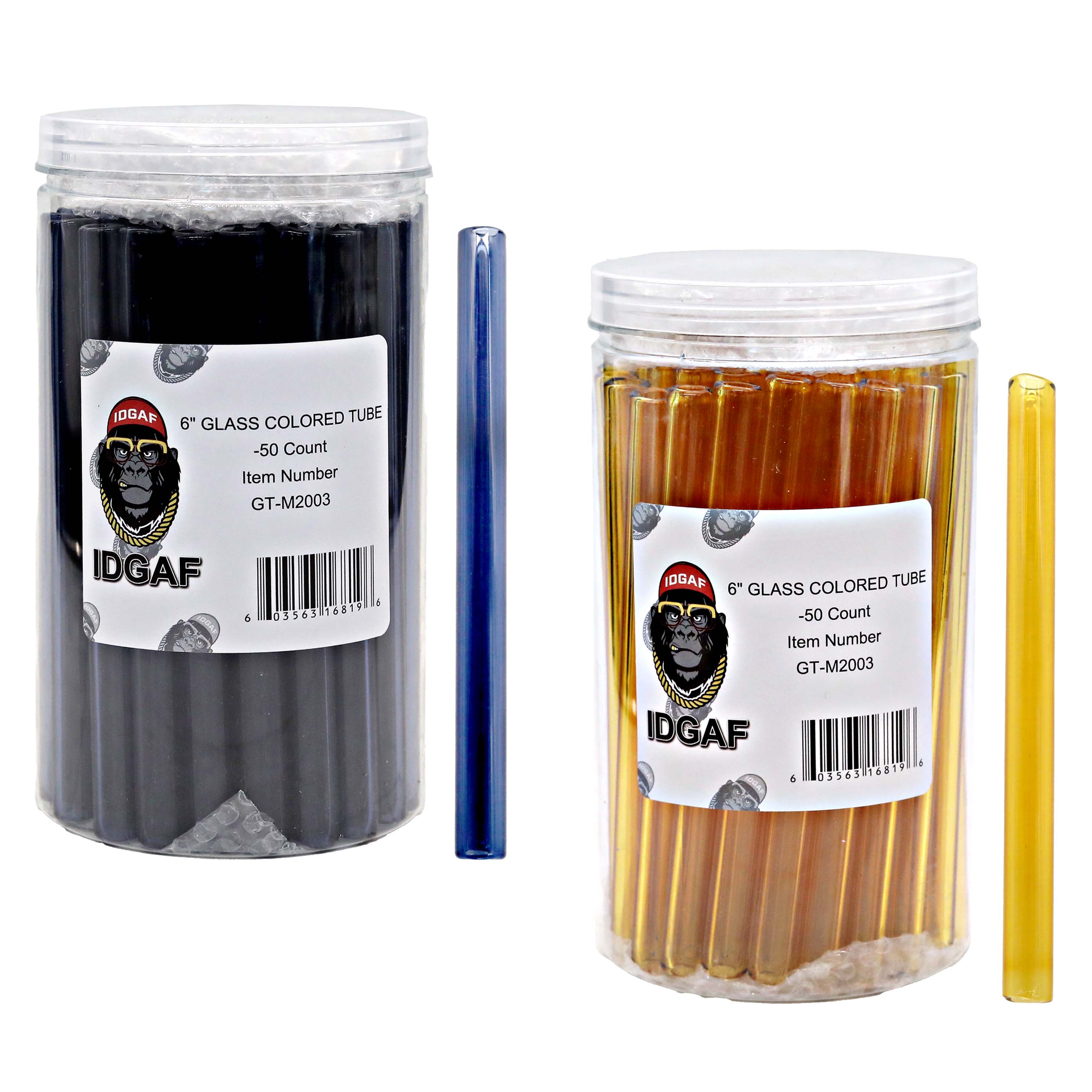 IDGAF Full Color Glass Tube (GT-M2003) | 12mm | 6 inch | 50 Count Display product image