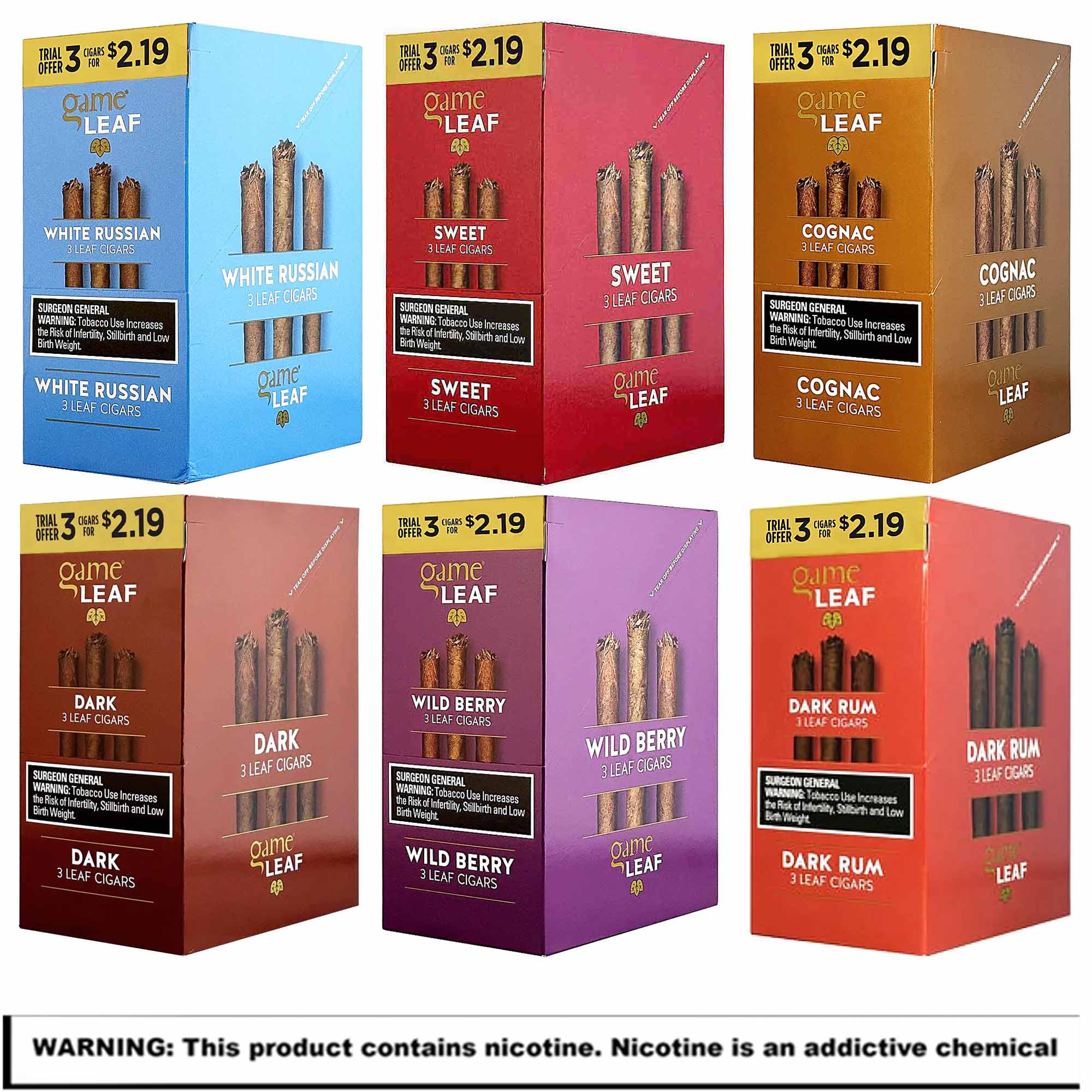 Game Leaf Cigars 3 For $2.19 | 3 Pack | 10 Count Display product image