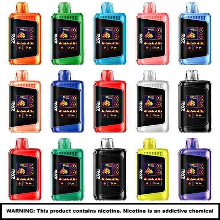 RAZ DC25000 Rechargable Disposables | 5% Nicotine | 25000 Puffs | 5 Count Display product image