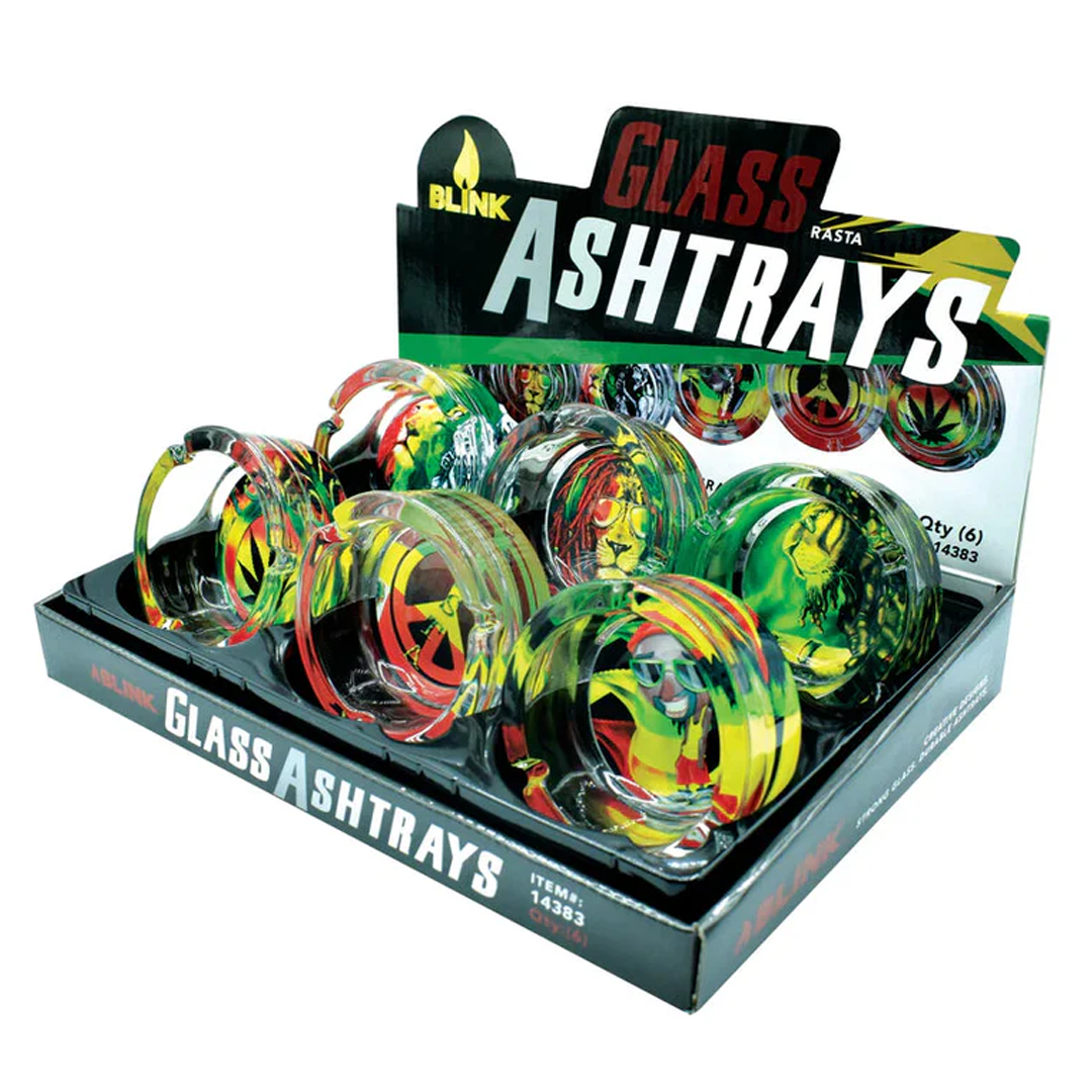 Blink Glass Ash Tray | 6 Count Display | Assorted Designs product image