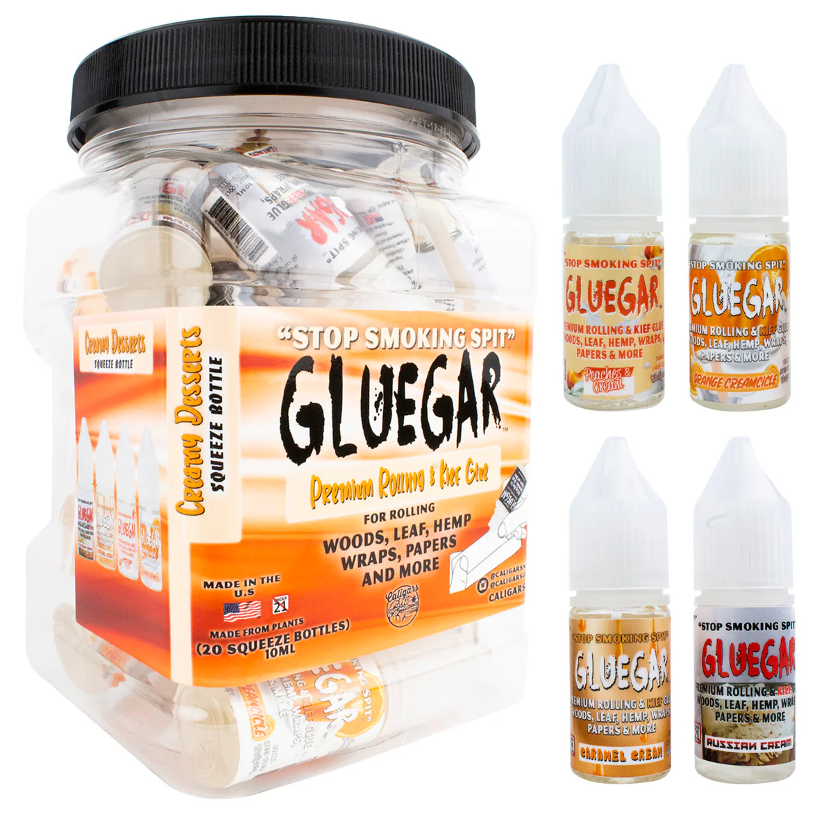 Gluegar Squeeze Bottle Rolling Glue | Creamy Desserts | 20 Count Display product image