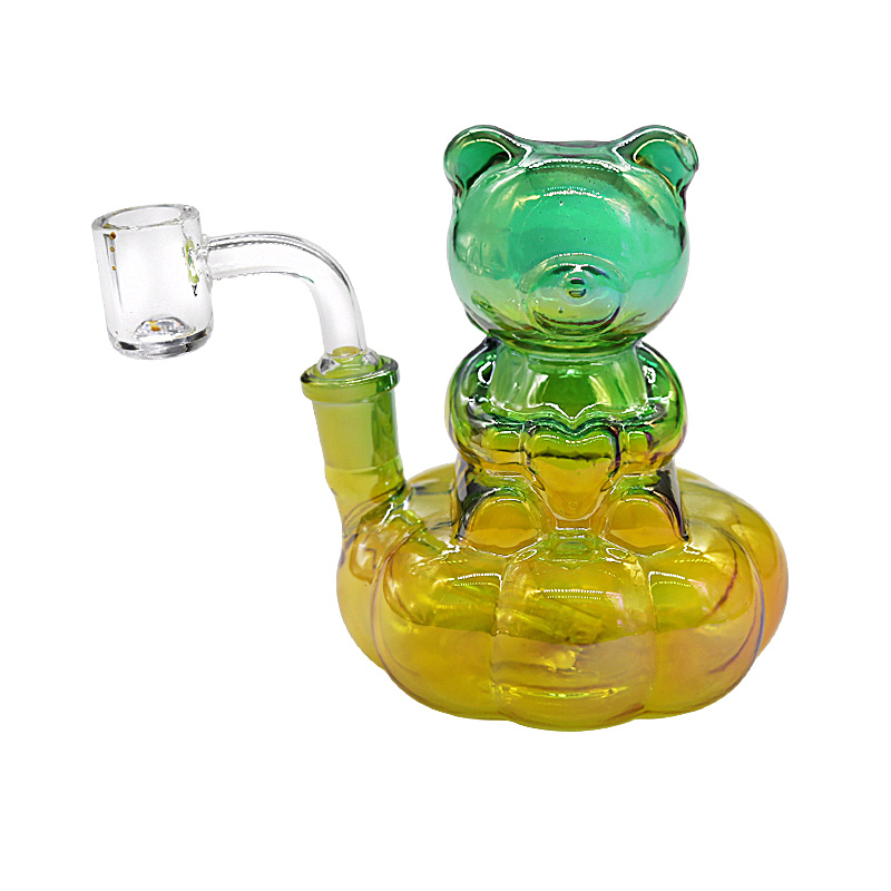 Gold Fumed Cloud Teddy Bear Waterpipe (OB6029) | 5 inches | Assorted Colors product image