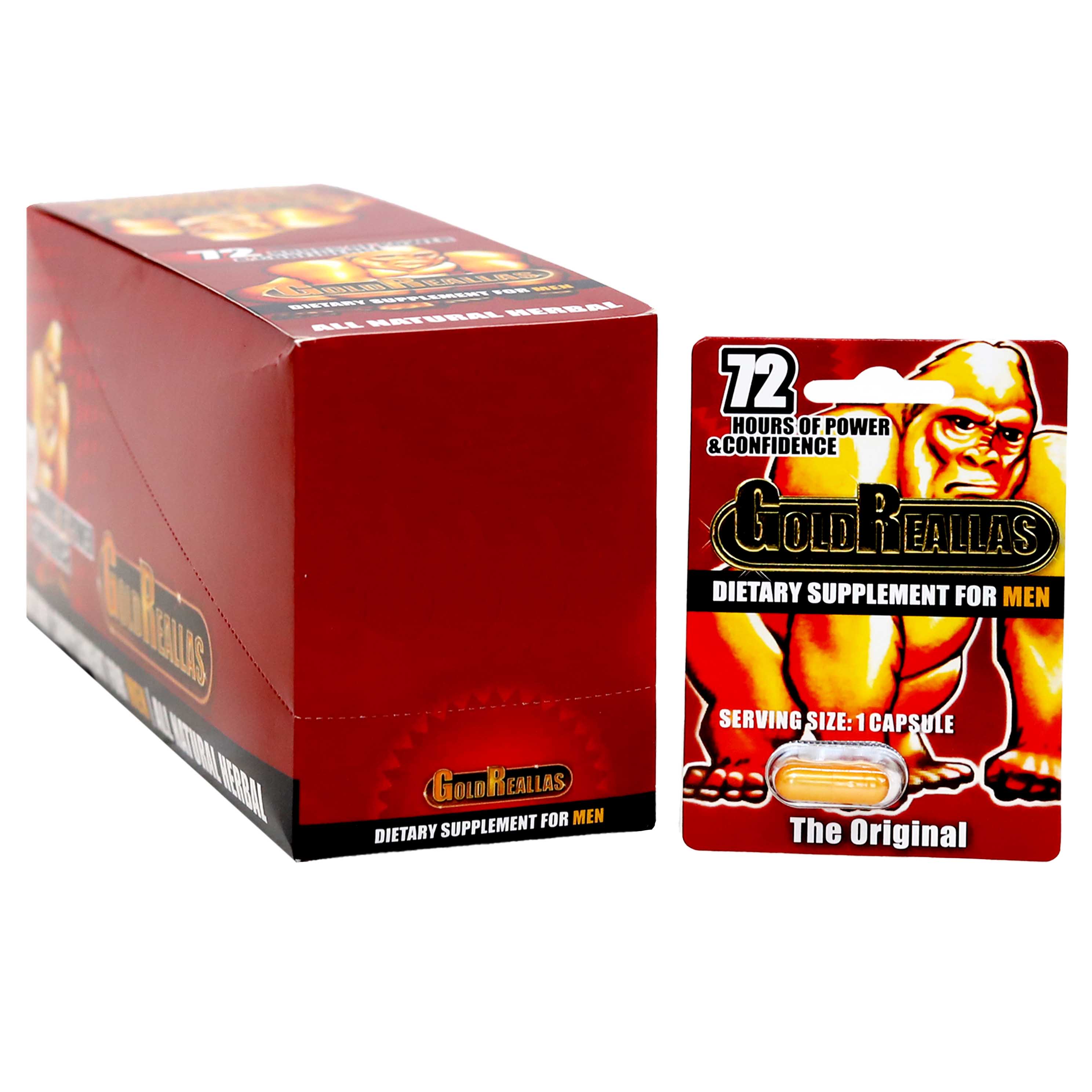 GoldRellas Red Single Pill Org Capsules | 1 Pack | 24 Count Display product image