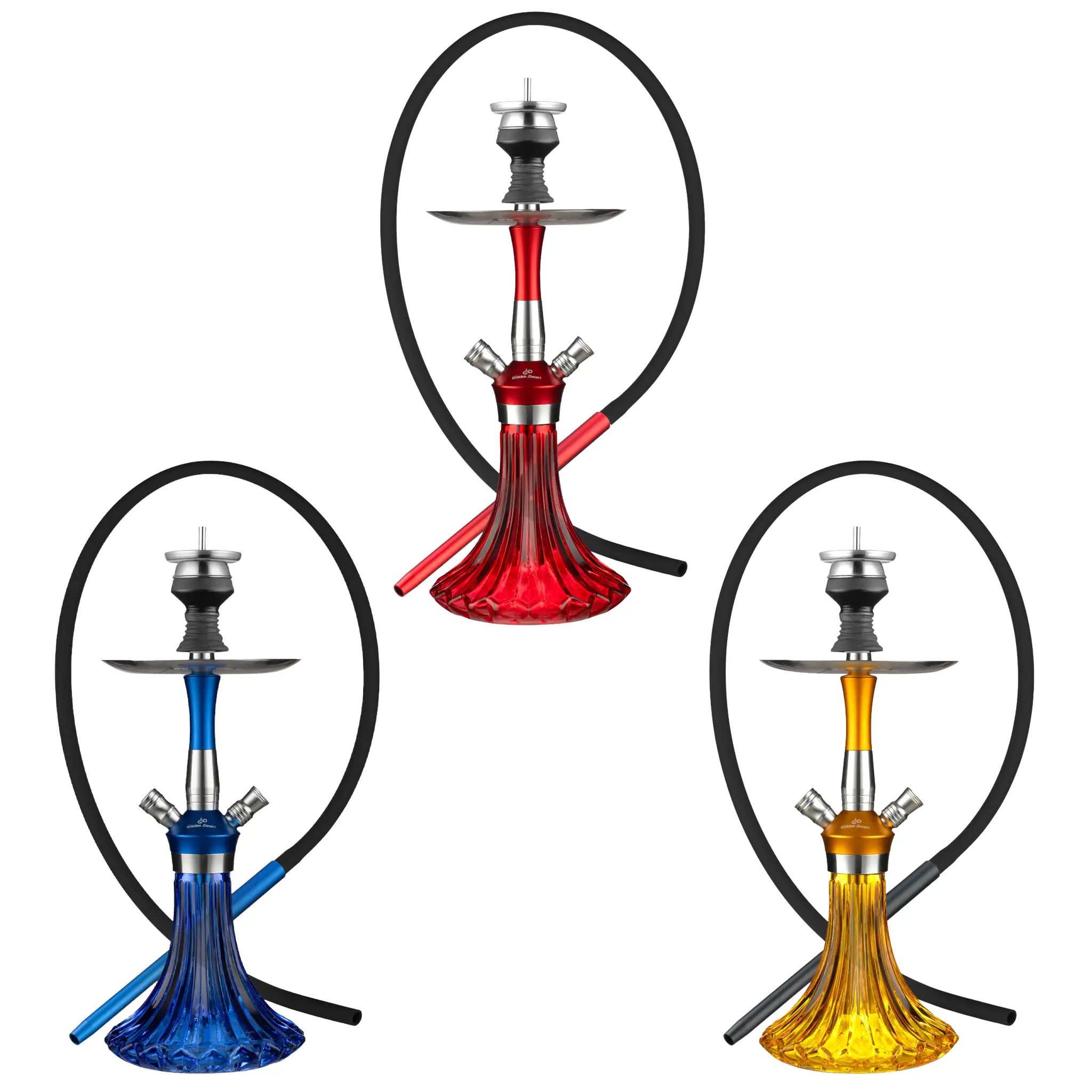 Golden Desert One Hose Hookah (GDS014) | 16 inch | Assorted Colors product image