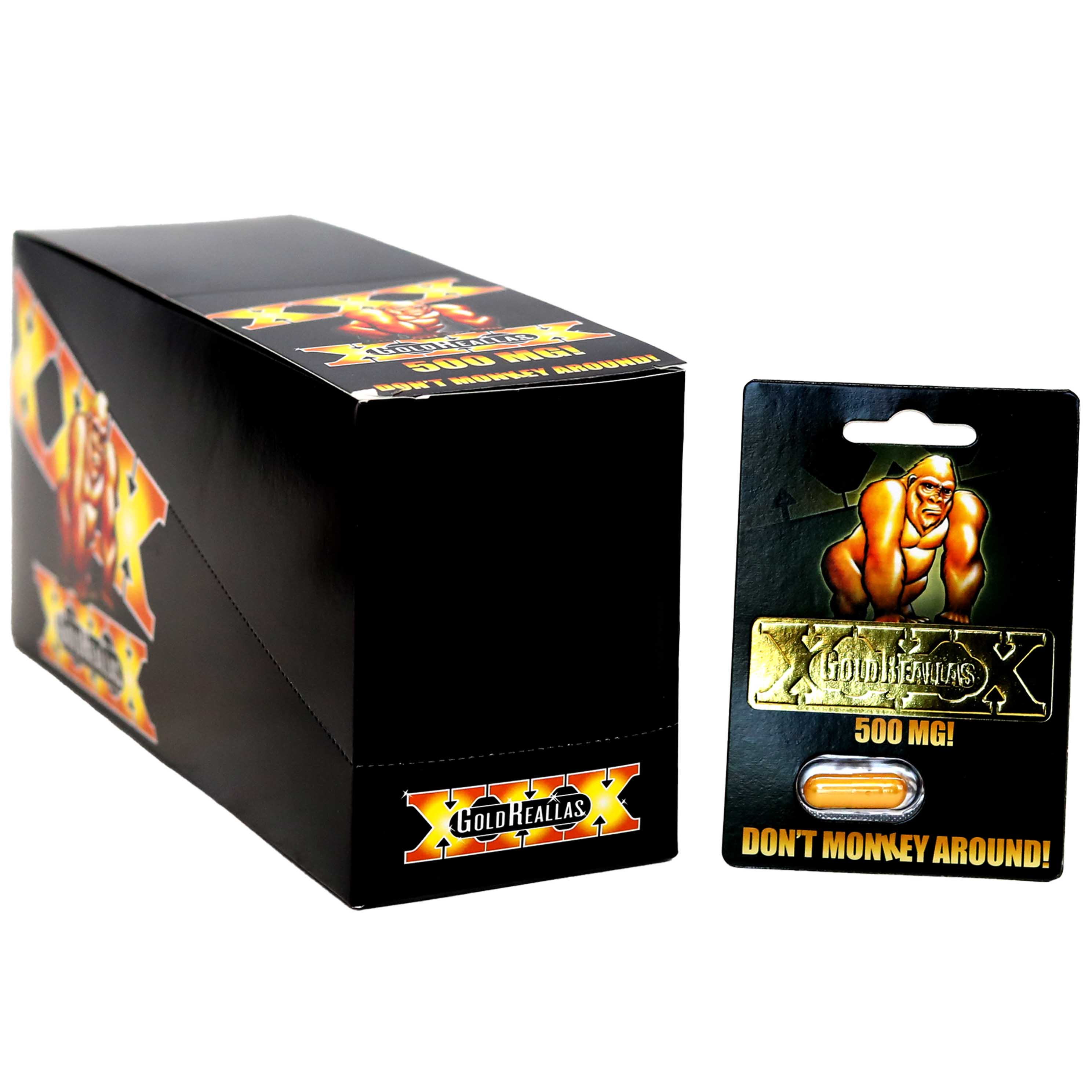 GoldRellas XXX Single Pill Org Capsules | 500mg | 1 Pack | 24 Count Display product image
