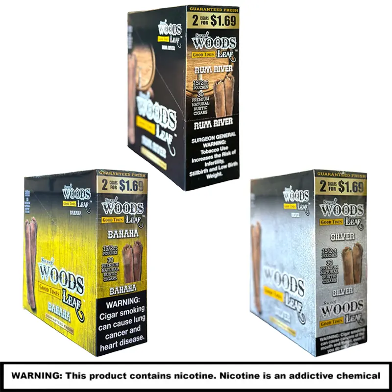 Good Times Sweet Woods Leaf Cigars (2 For $1.69) | 2 Pack | 15 Count Display product image