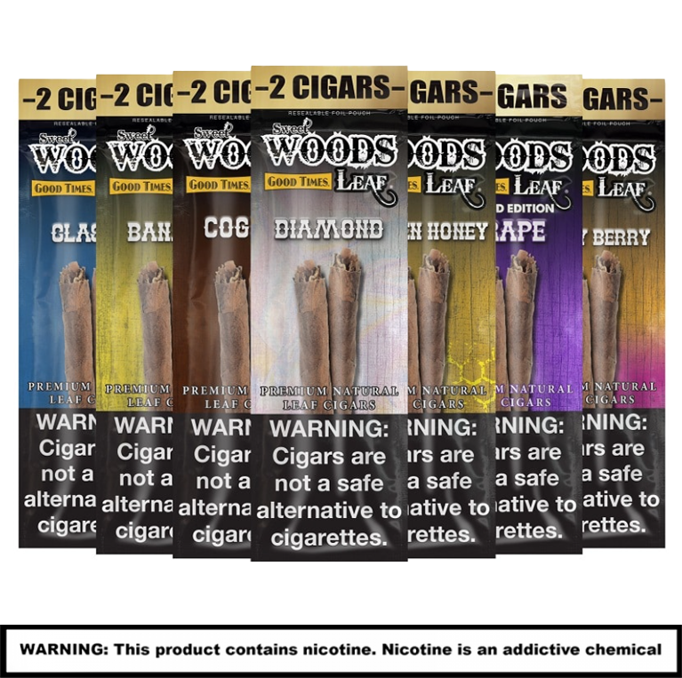 Good Times Sweet Woods Leaf Cigars | 2 Pack | 15 Count Display product image